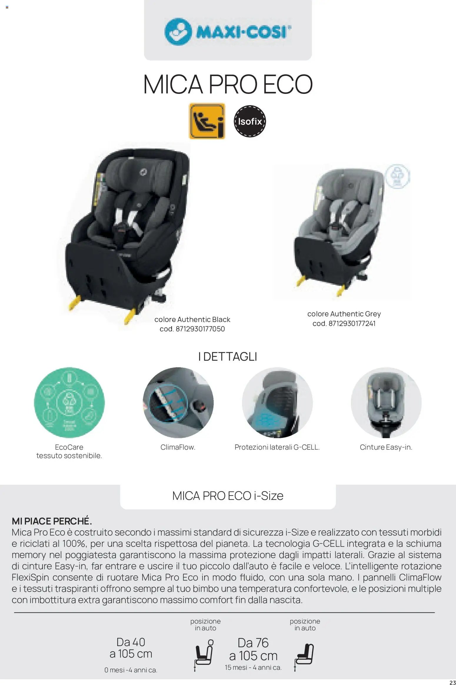 Prenatal volantino Seggiolini auto