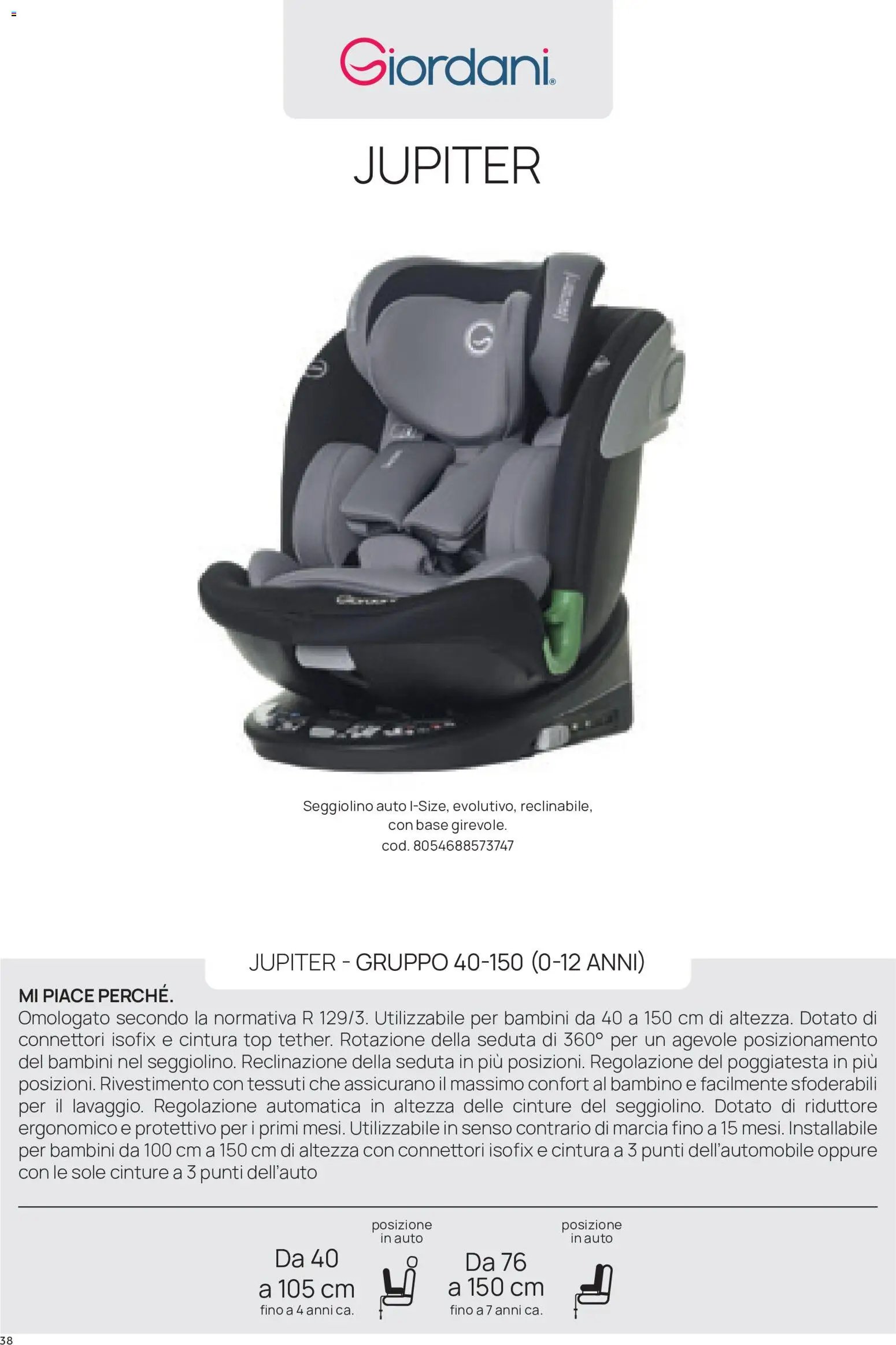 Prenatal volantino Seggiolini auto