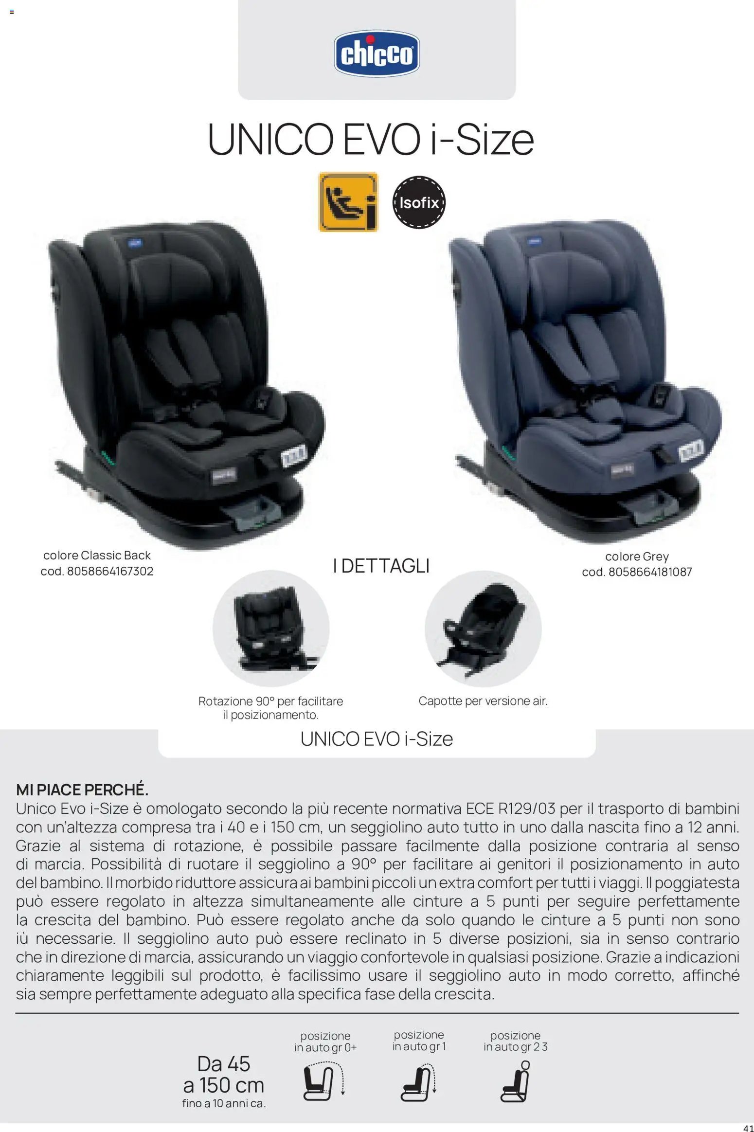 Prenatal volantino Seggiolini auto