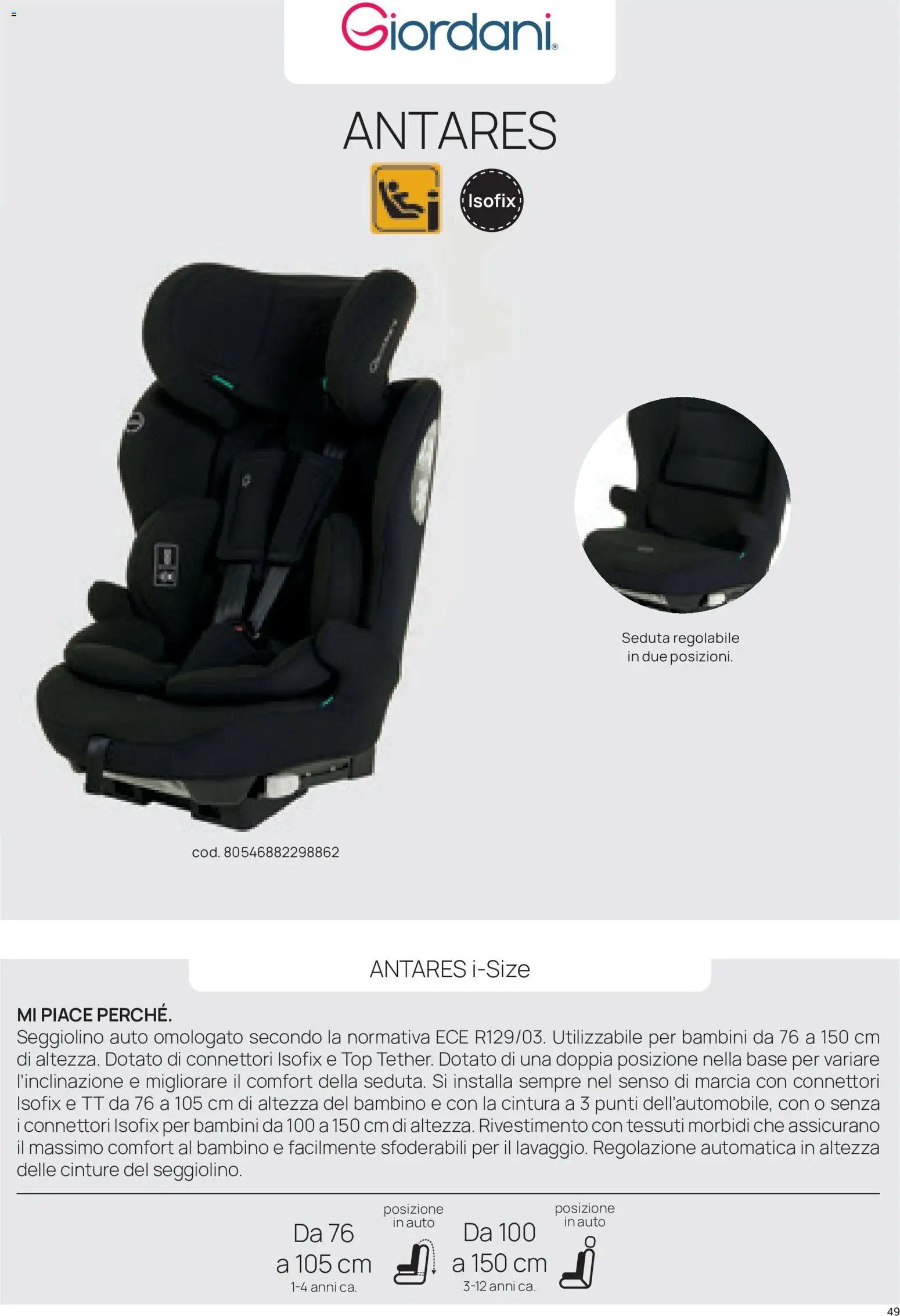 Prenatal volantino Seggiolini auto