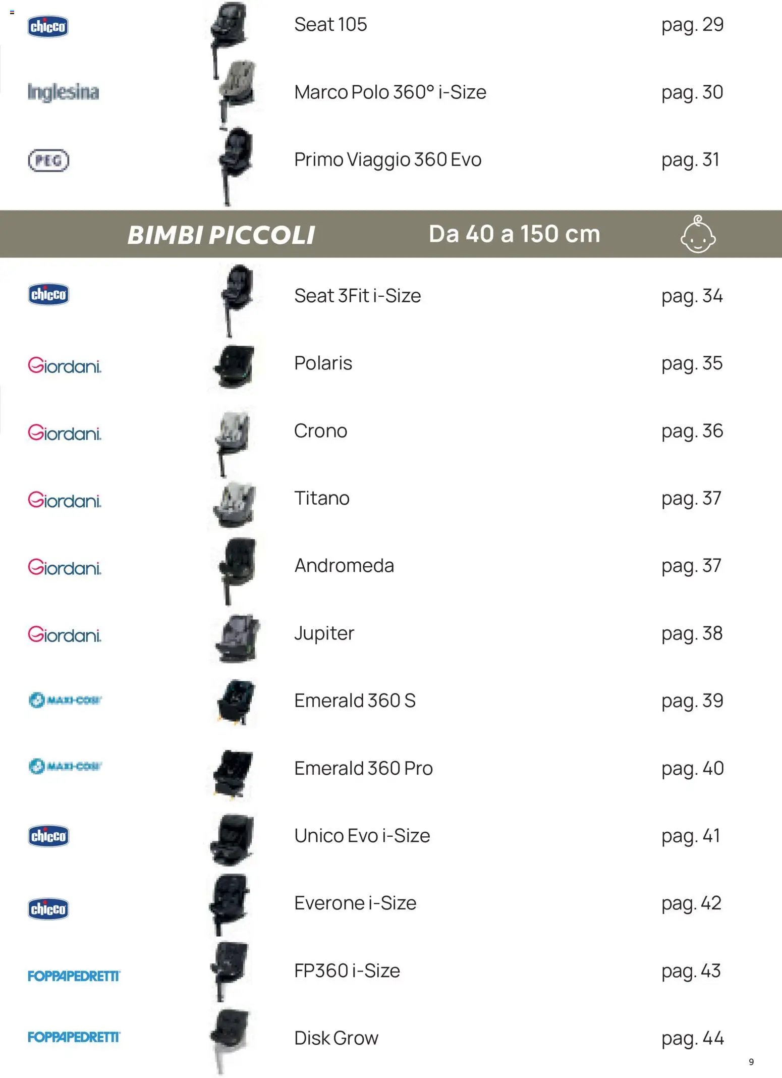 Prenatal volantino Seggiolini auto