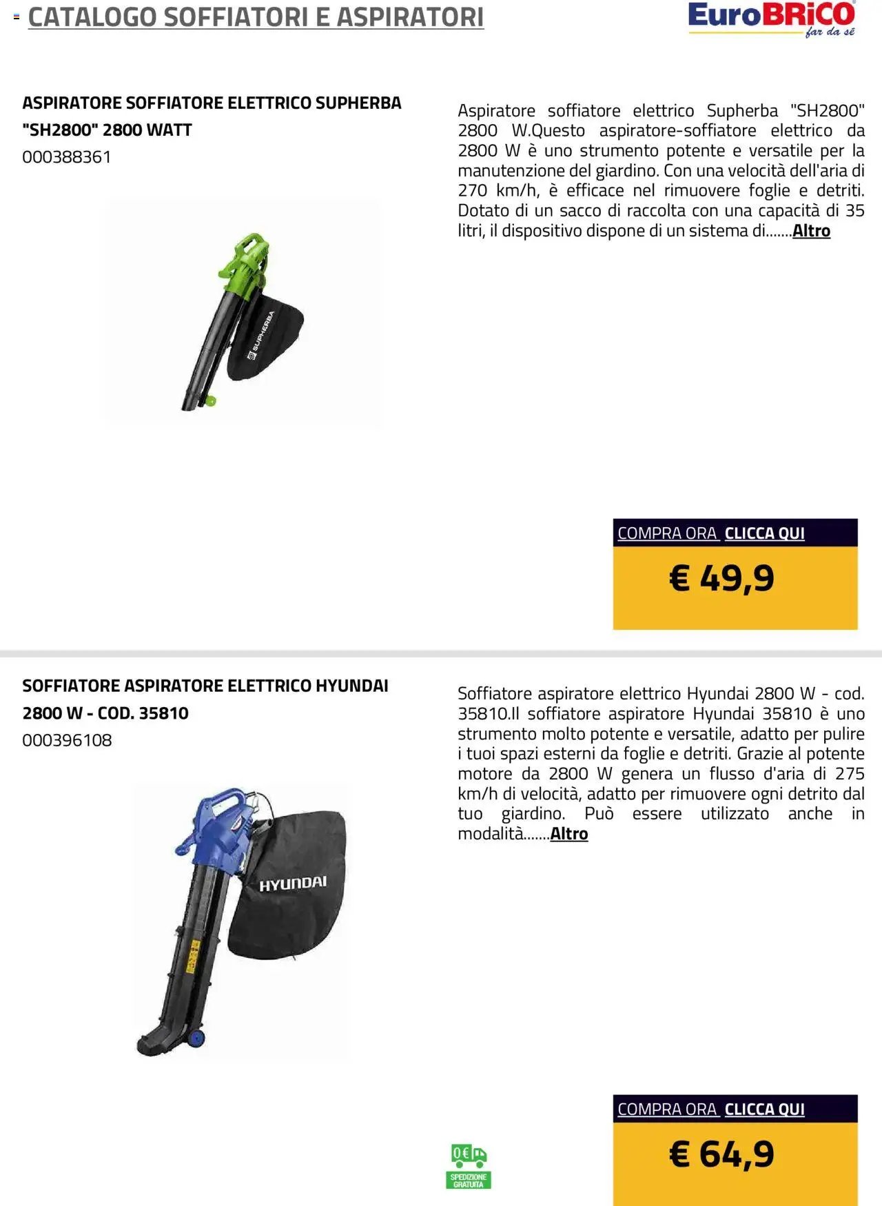 Eurobrico Soffiatori e Aspiratori catalogo