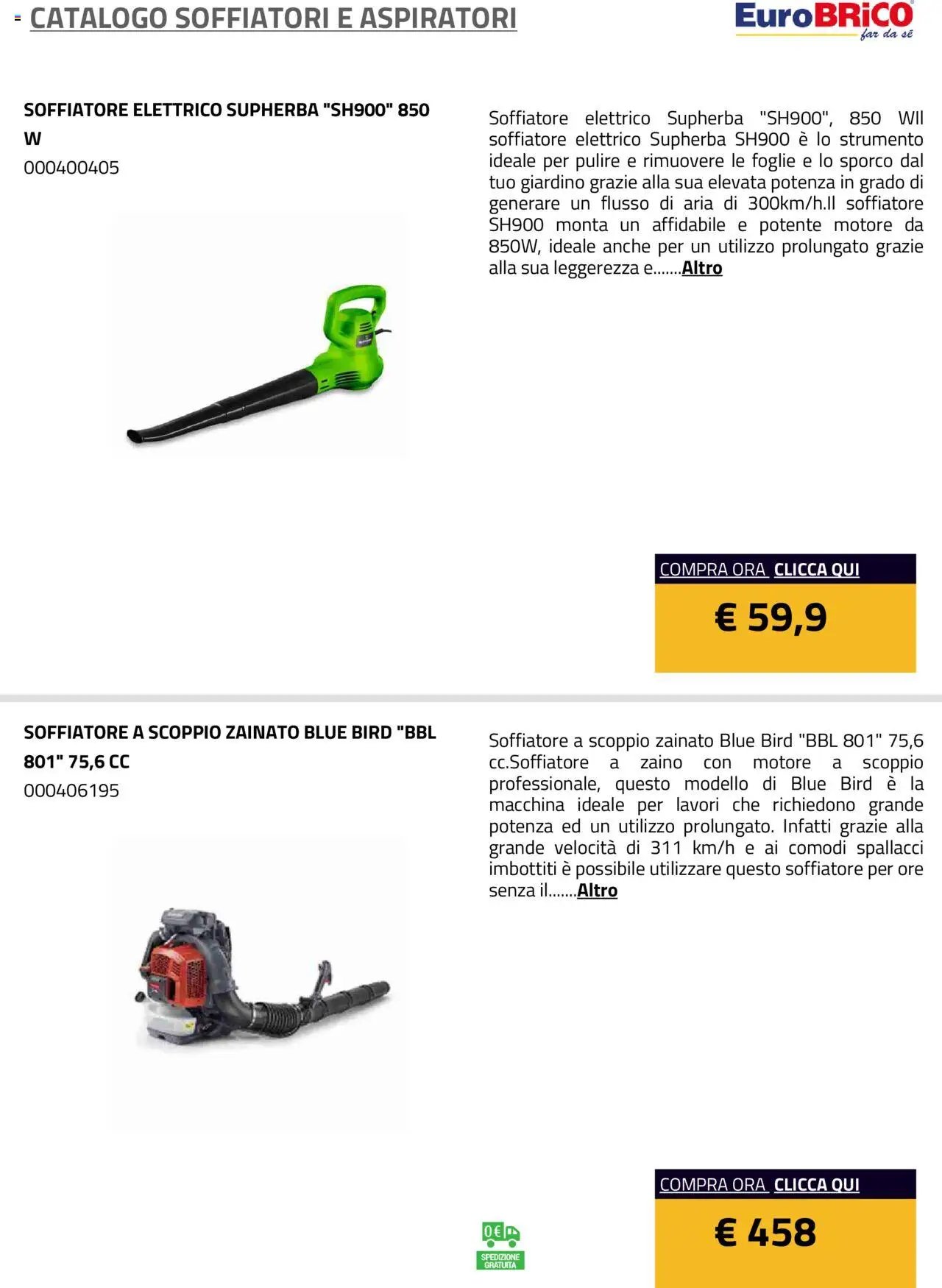 Eurobrico Soffiatori e Aspiratori catalogo