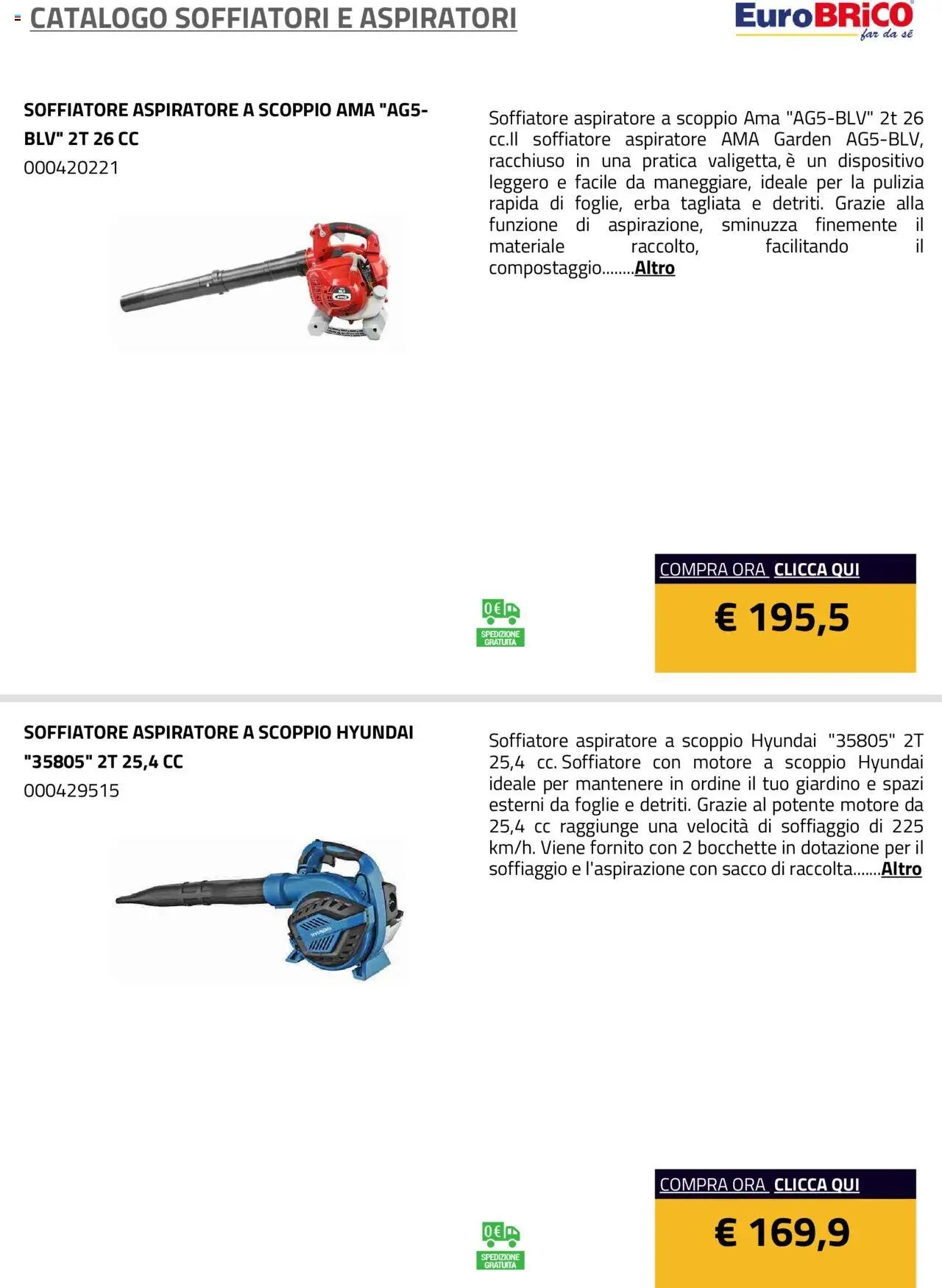 Eurobrico Soffiatori e Aspiratori catalogo