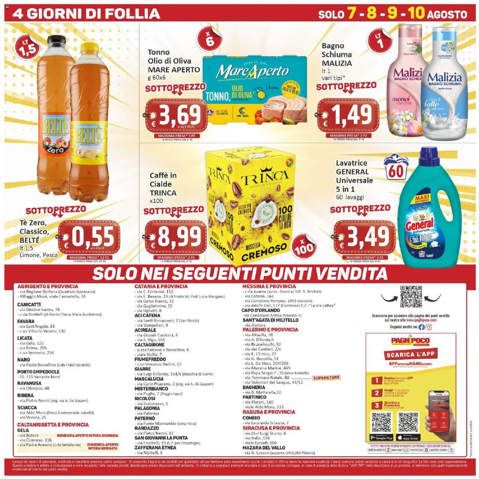 Paghi Poco volantino