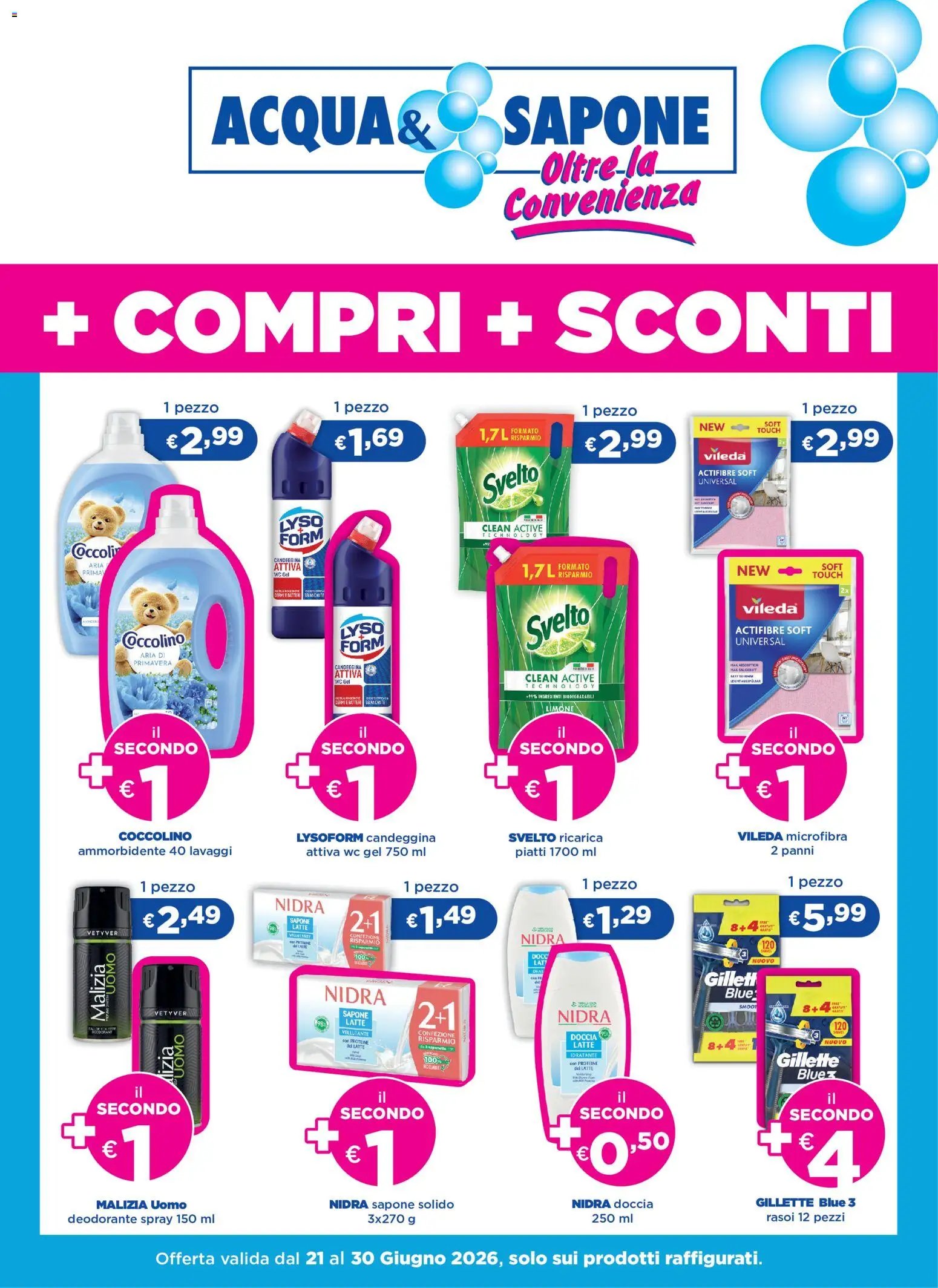 Acqua e Sapone volantino Più compri più sconti