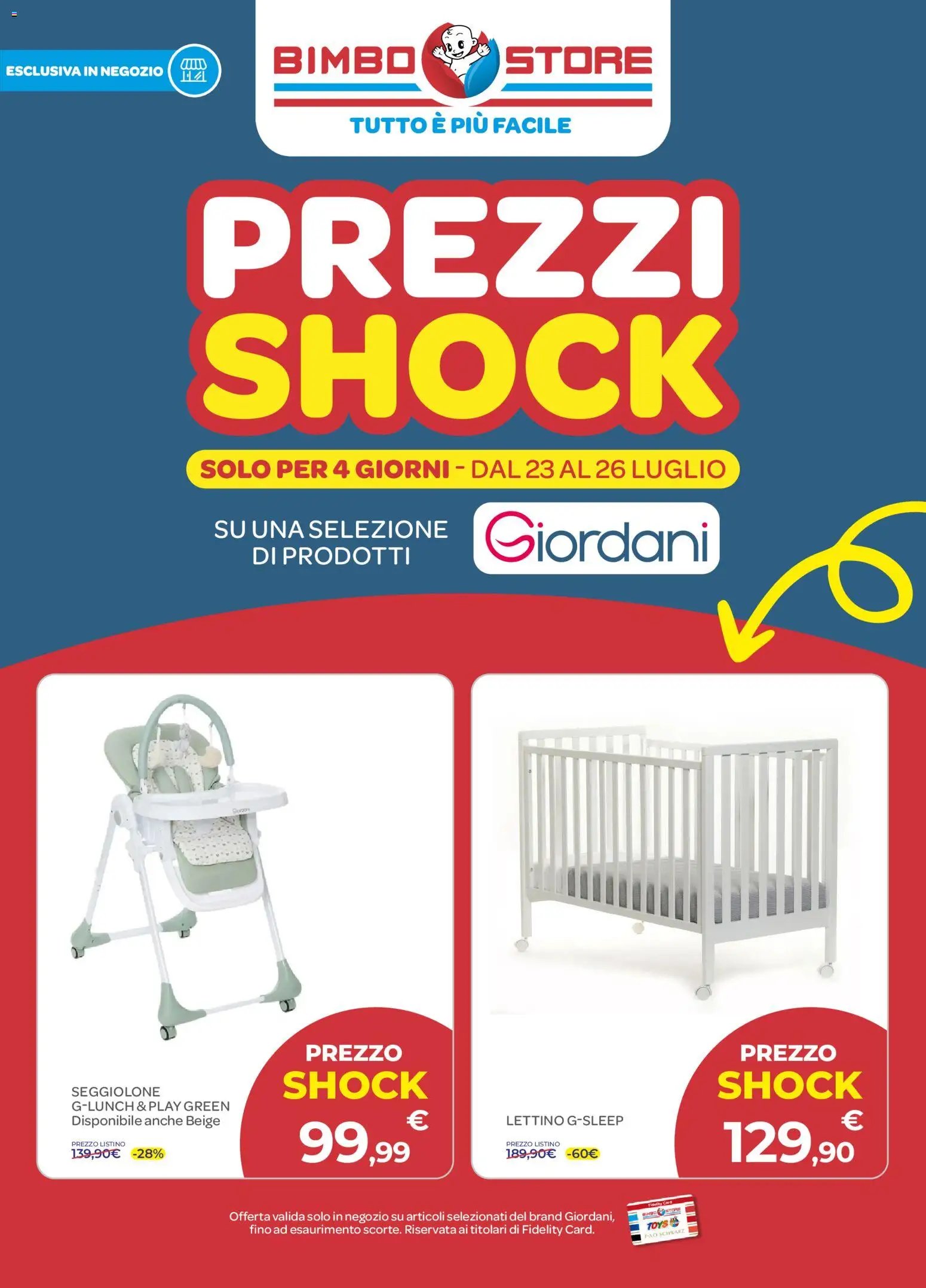 Bimbo store volantino Prezzi Shock