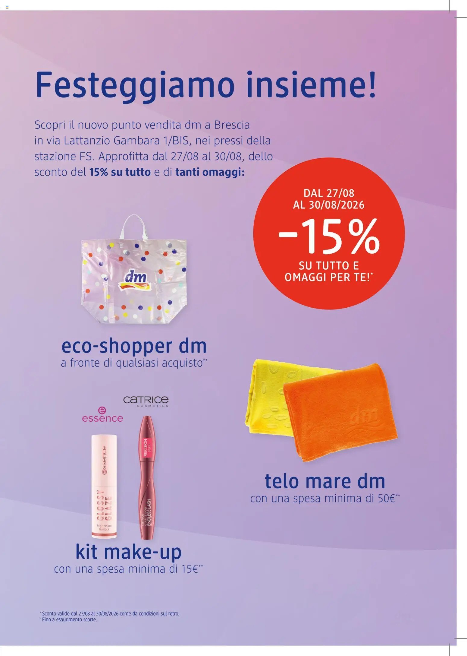 dm drogerie markt volantino Apertura Brescia