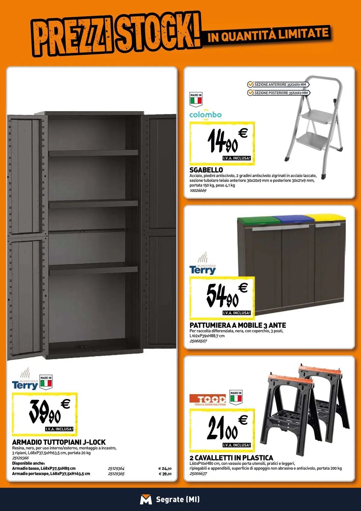 TECNOMAT - Straordinari prezzi stock!