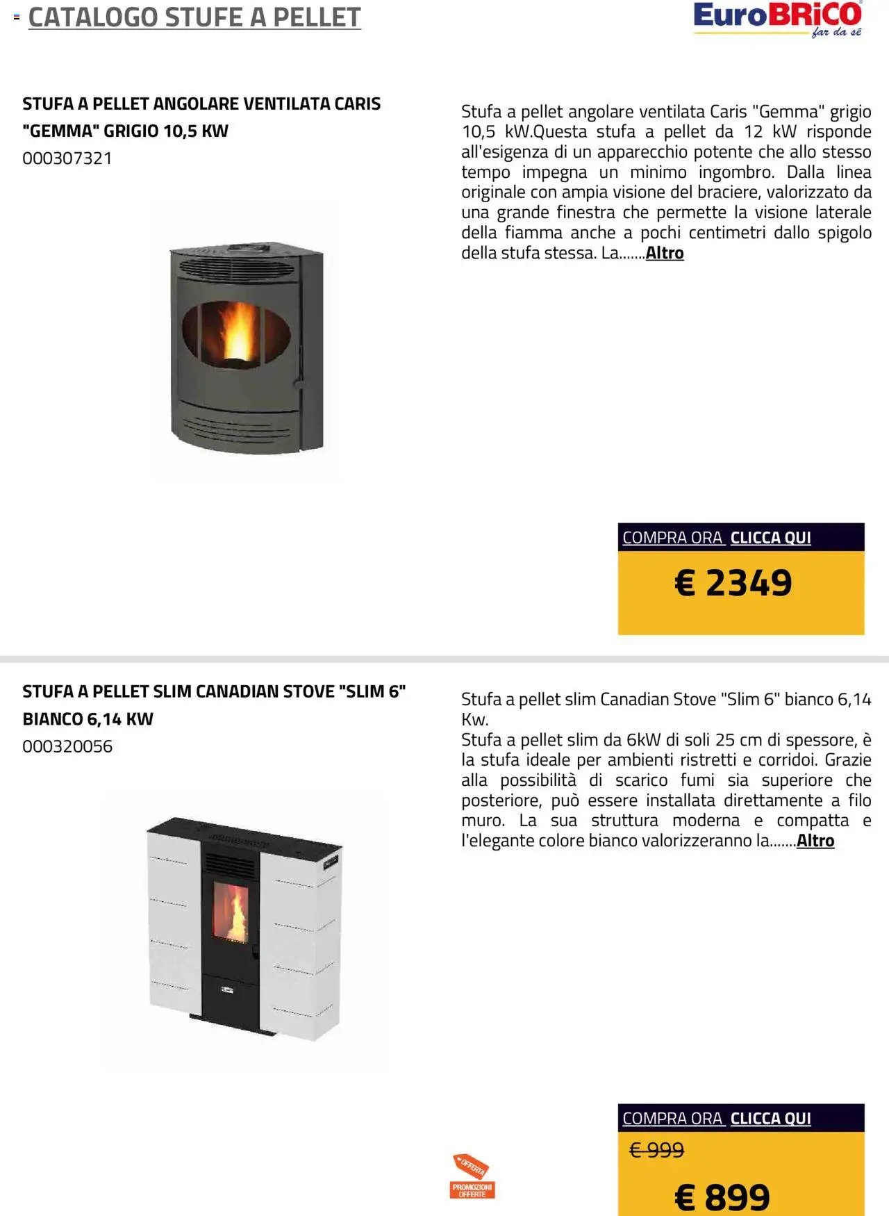 Eurobrico Stufe a Pellet catalogo