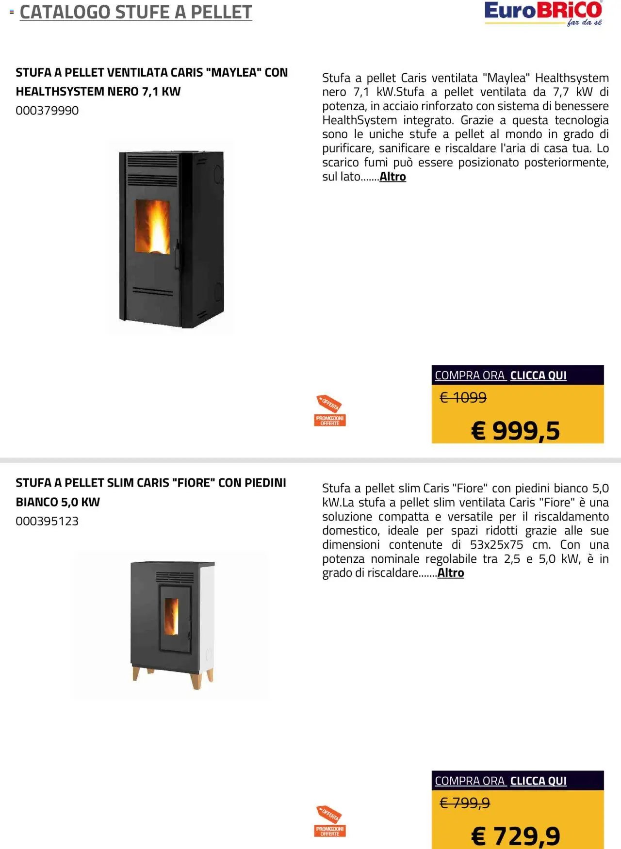 Eurobrico Stufe a Pellet catalogo
