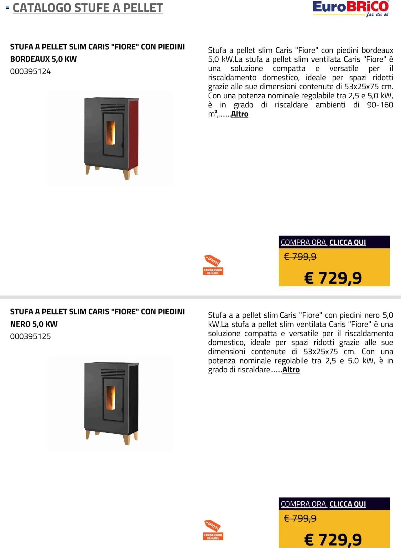 Eurobrico Stufe a Pellet catalogo