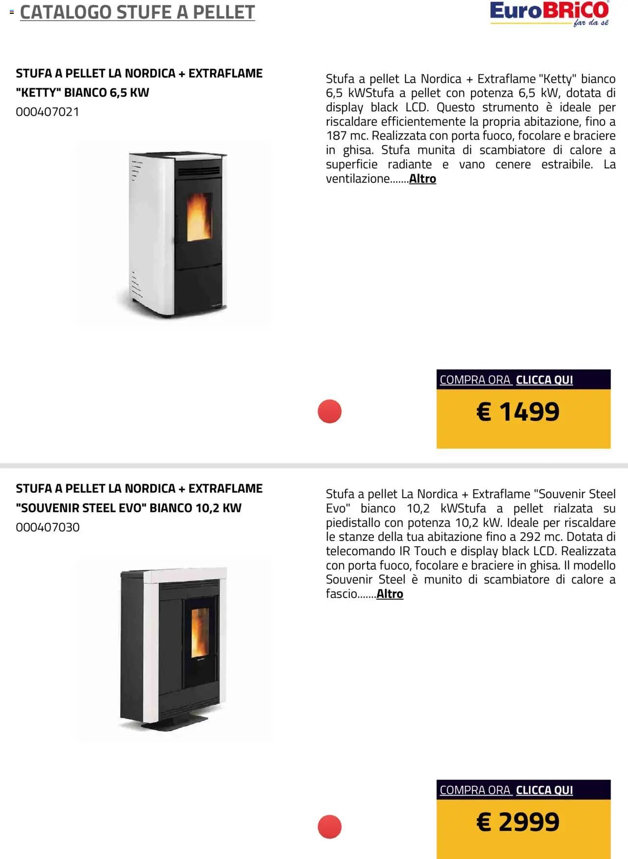 Eurobrico Stufe a Pellet catalogo