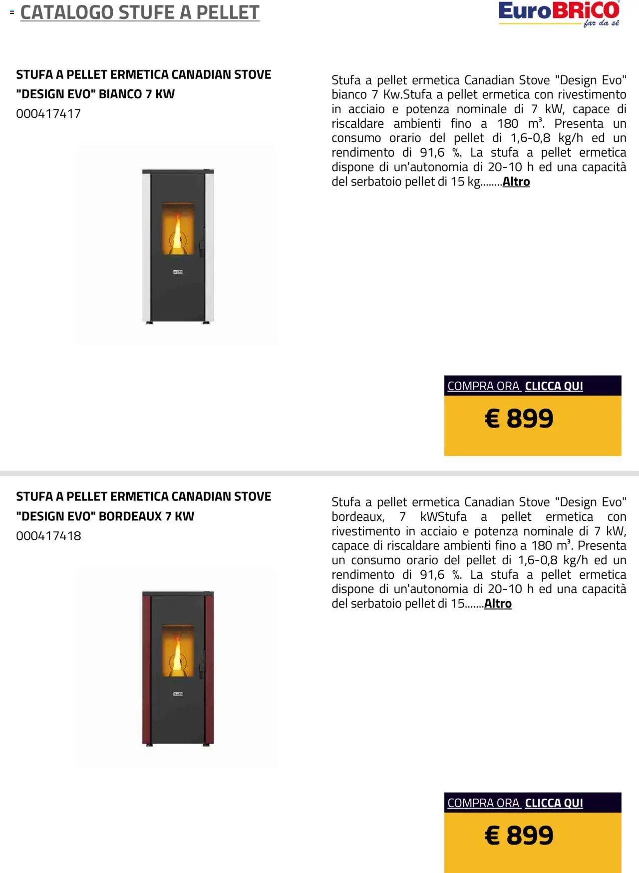 Eurobrico Stufe a Pellet catalogo
