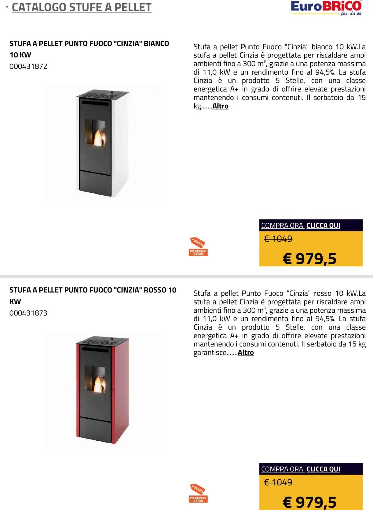Eurobrico Stufe a Pellet catalogo