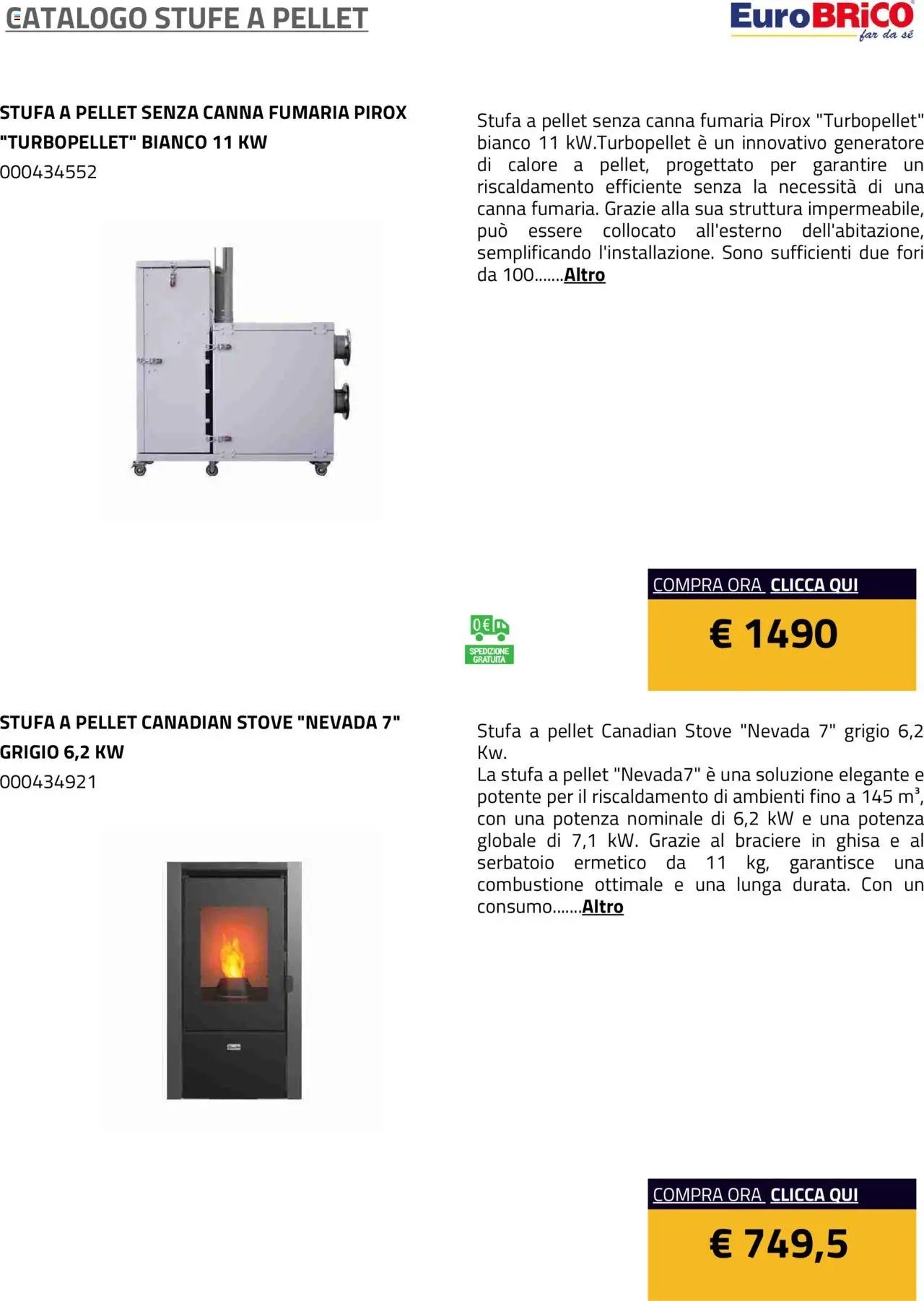 Eurobrico Stufe a Pellet catalogo