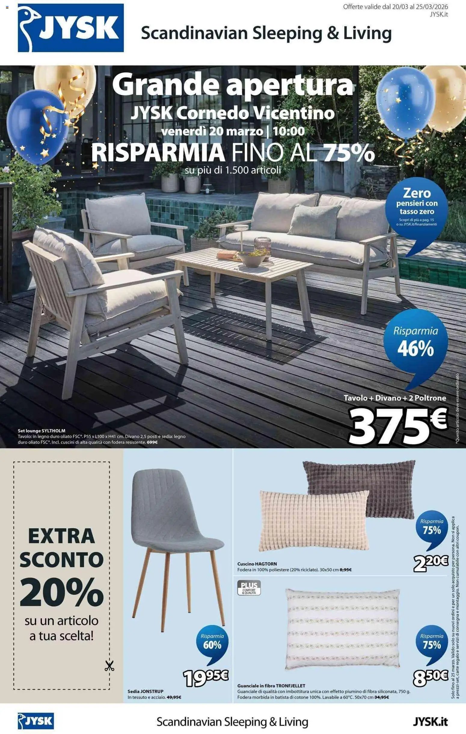 JYSK volantino Grande Apertura (2026-03-20 - 2026-03-25)