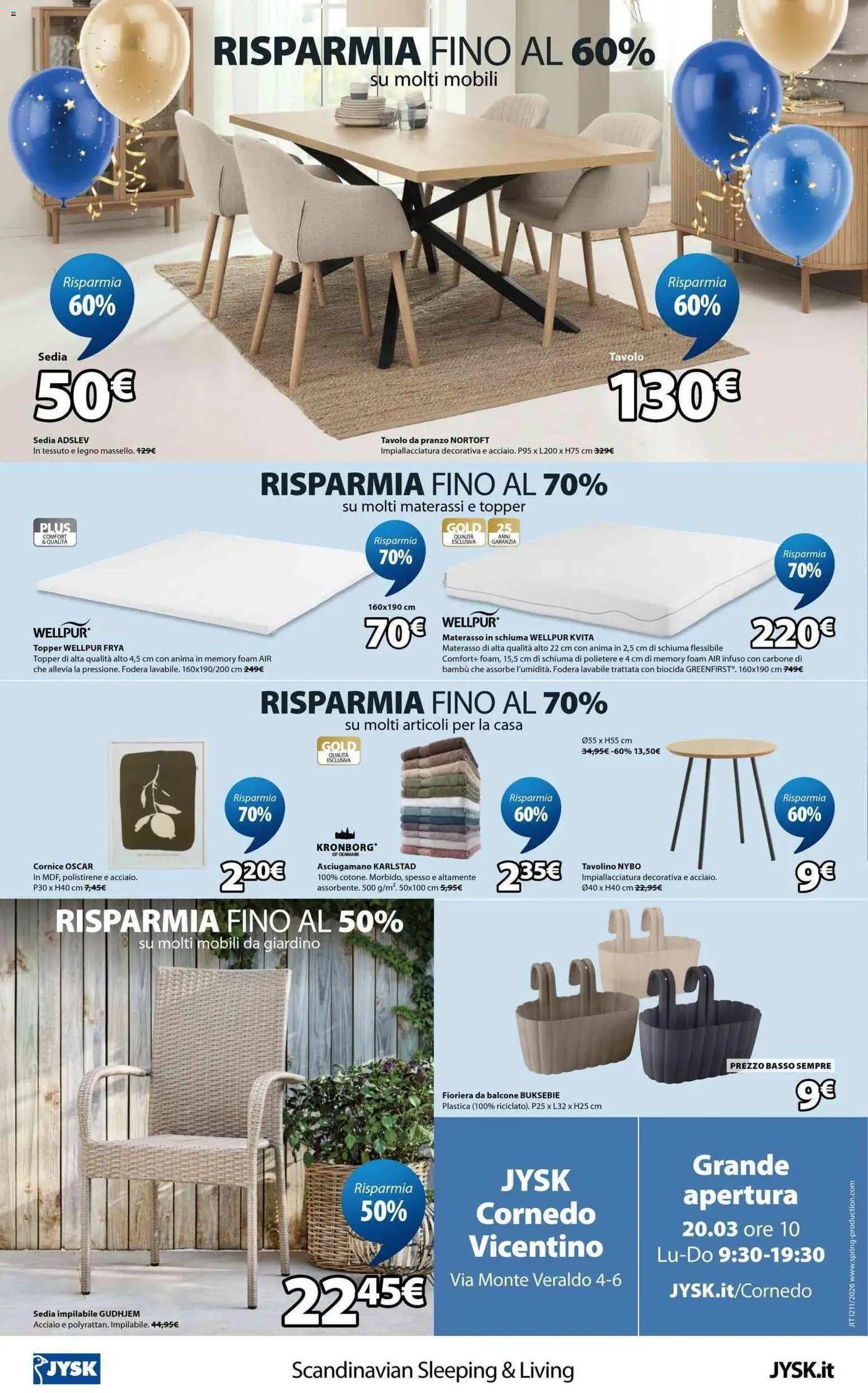 JYSK volantino Grande Apertura (2026-03-20 - 2026-03-25)