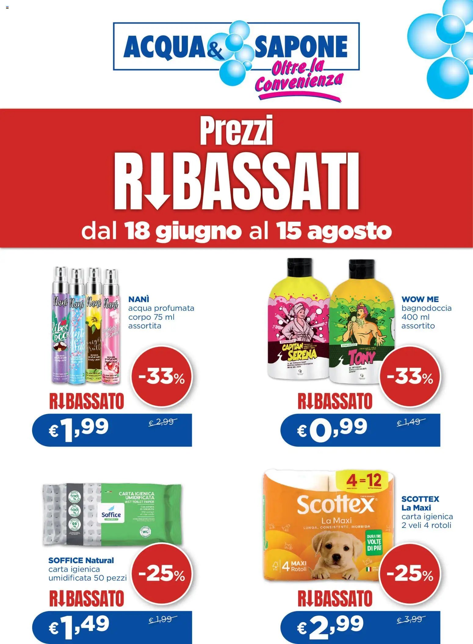 Acqua e Sapone volantino Prezzi Ribassati 3-2026 Cesar Spa