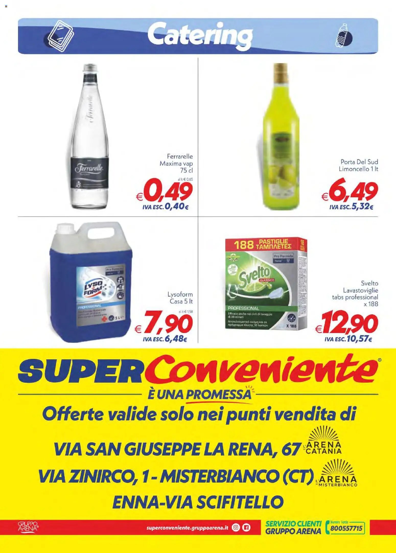 SuperConveniente volantino Catering Enna, Misterbianco