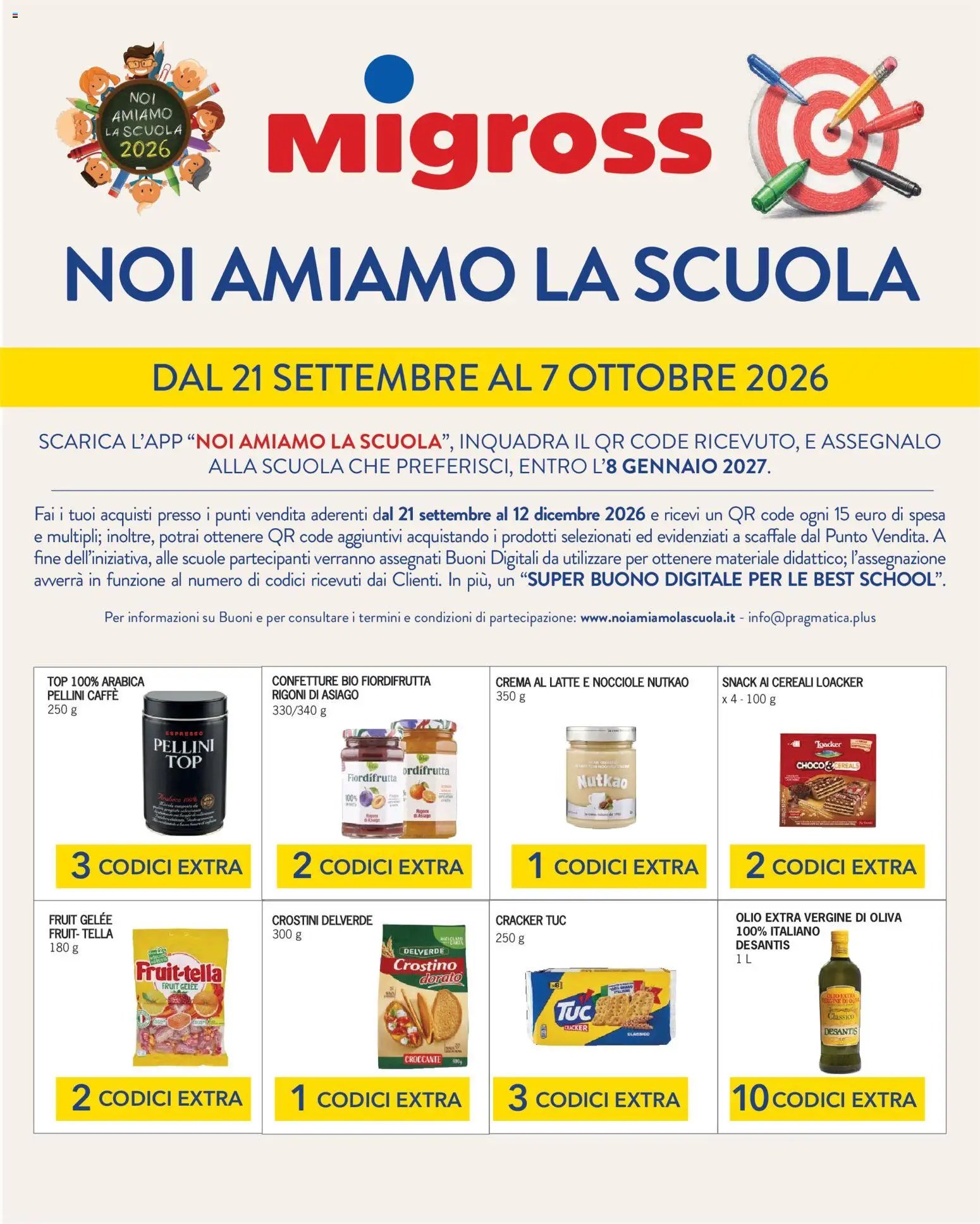 Migross volantino Noi Amiamo la Scuola