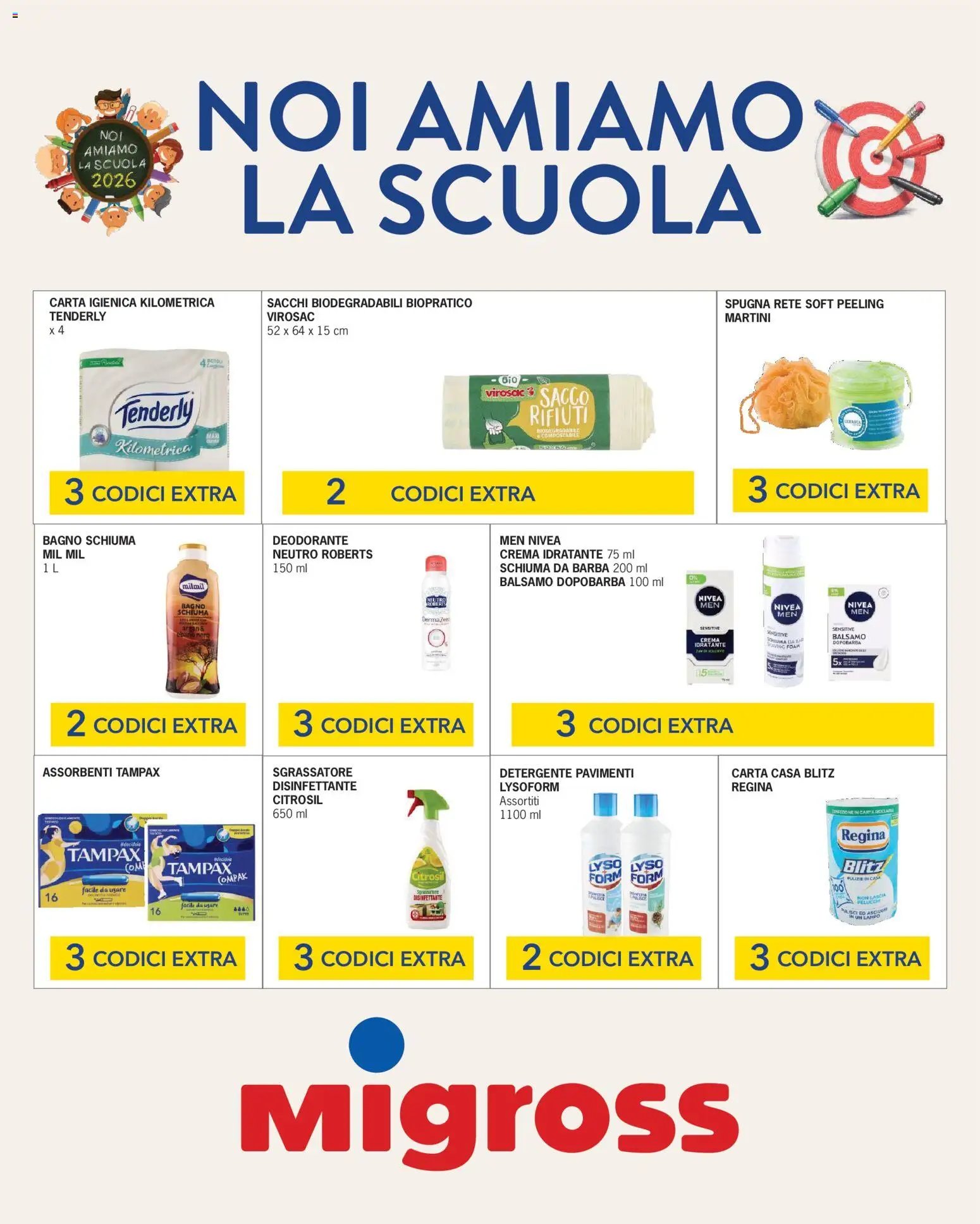 Migross volantino Noi Amiamo la Scuola