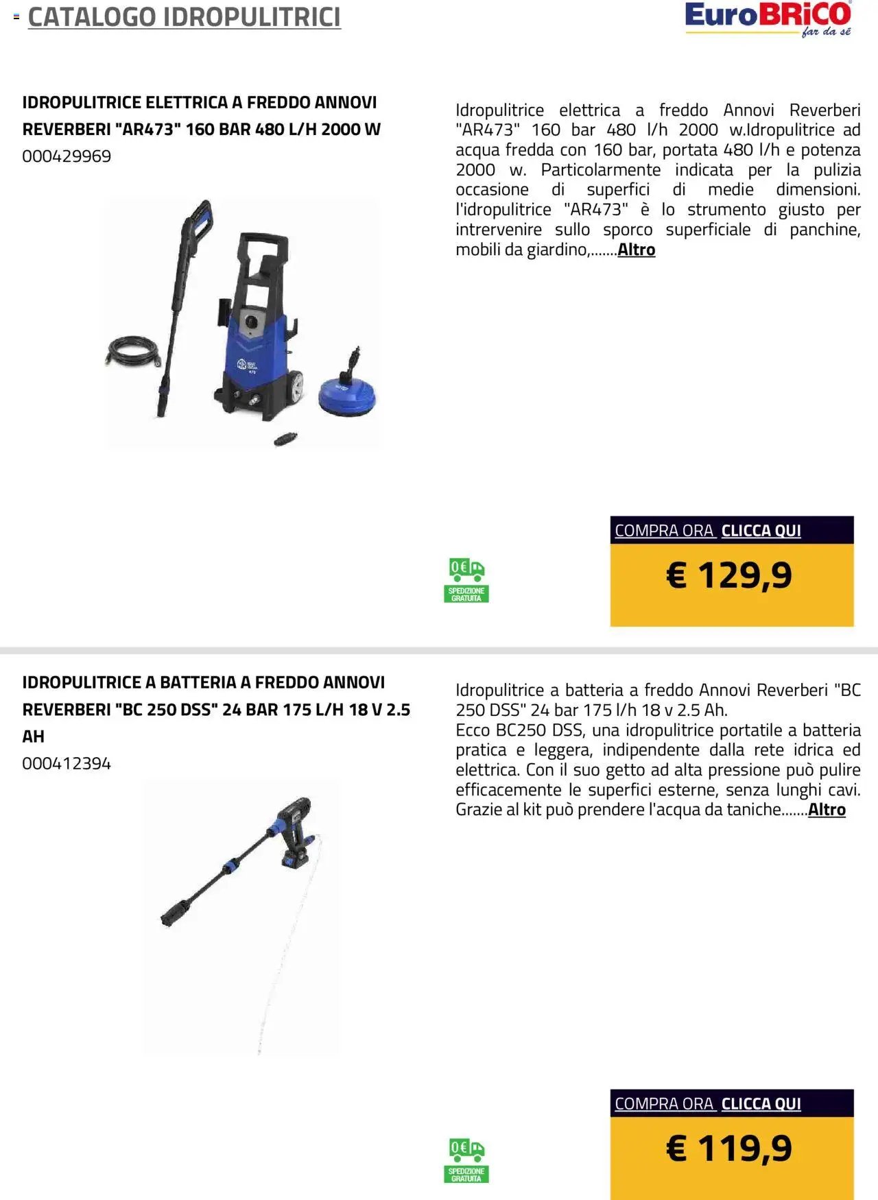 Eurobrico Idropulitrici catalogo