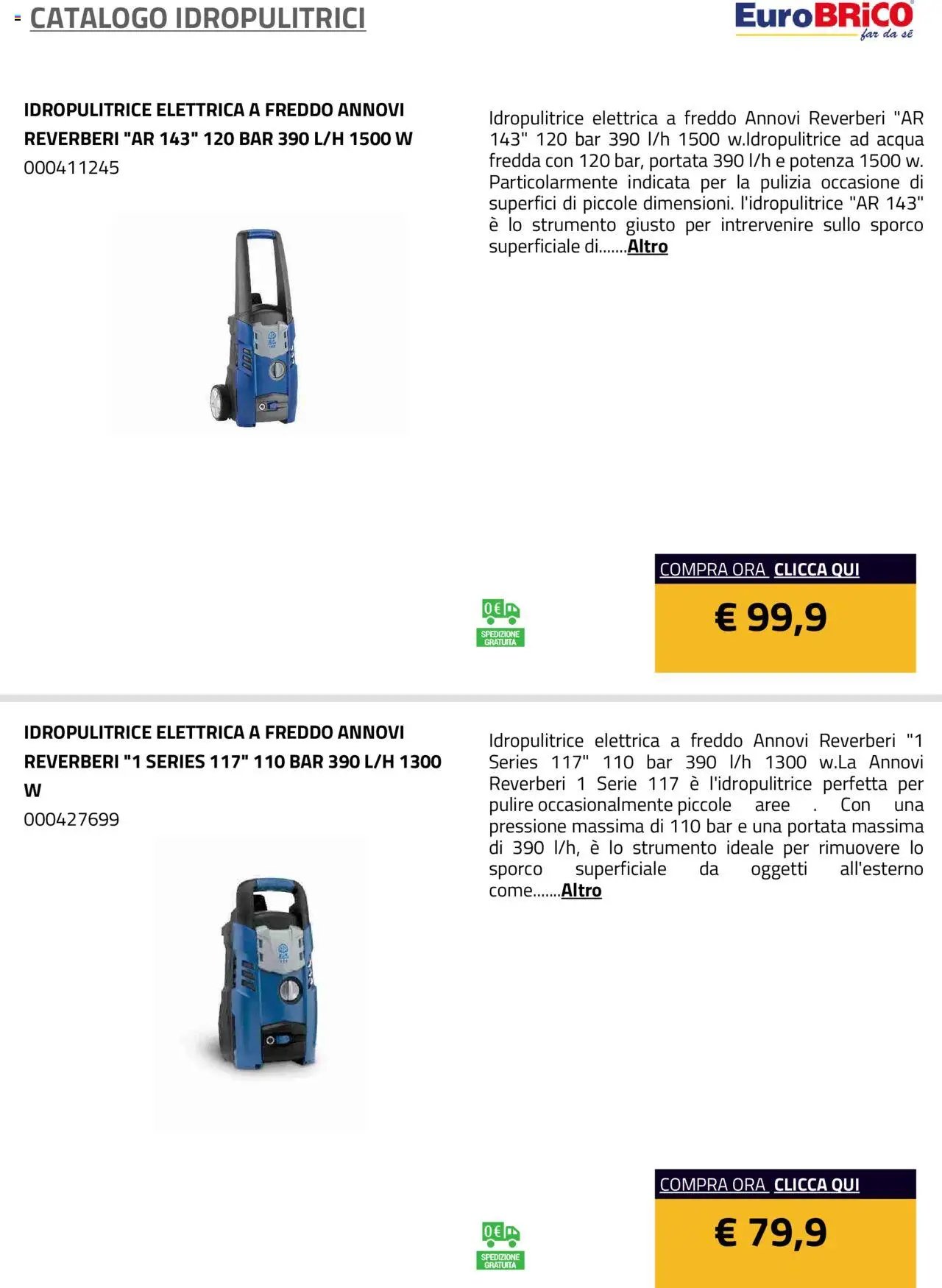 Eurobrico Idropulitrici catalogo
