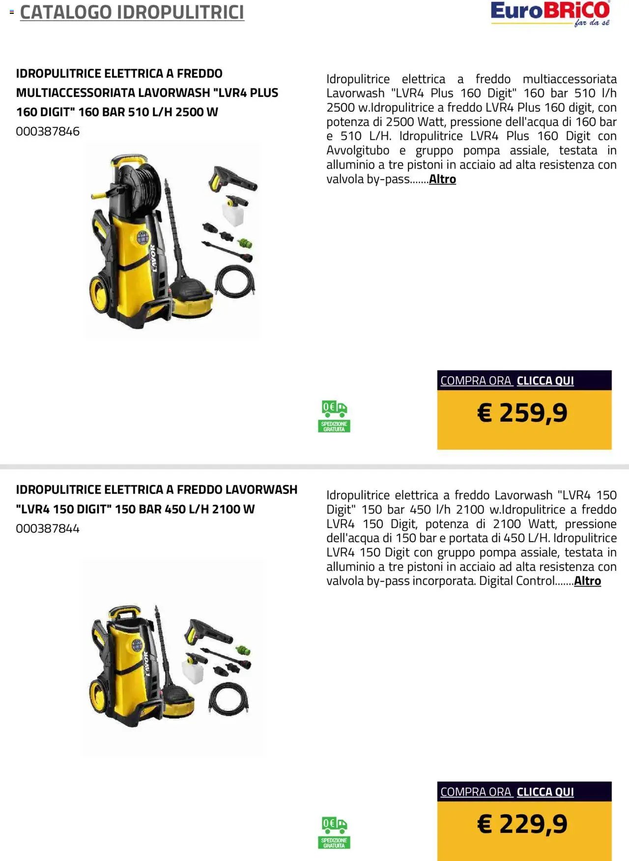 Eurobrico Idropulitrici catalogo