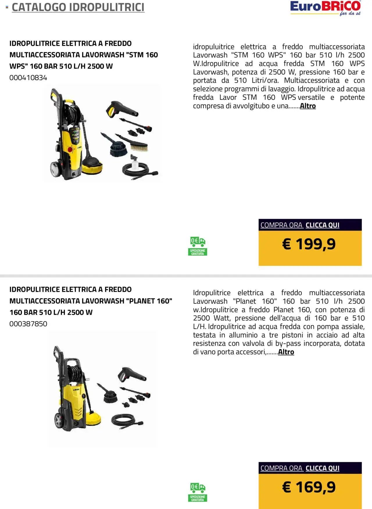 Eurobrico Idropulitrici catalogo