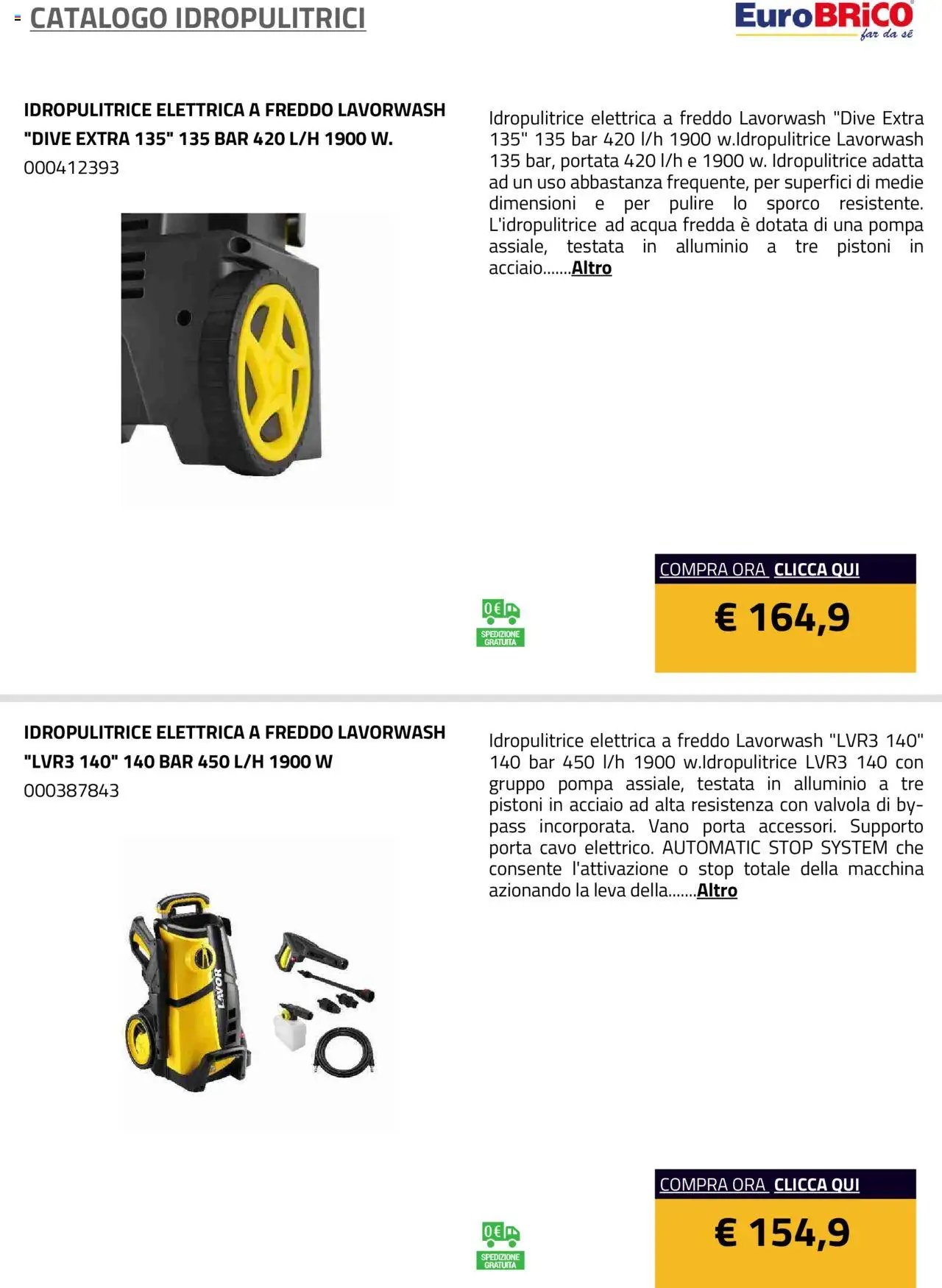 Eurobrico Idropulitrici catalogo