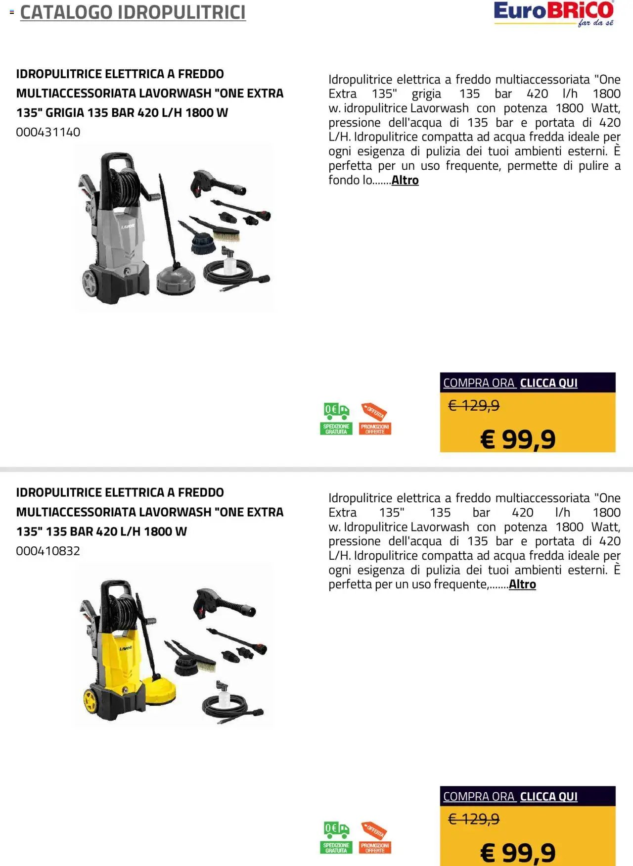 Eurobrico Idropulitrici catalogo