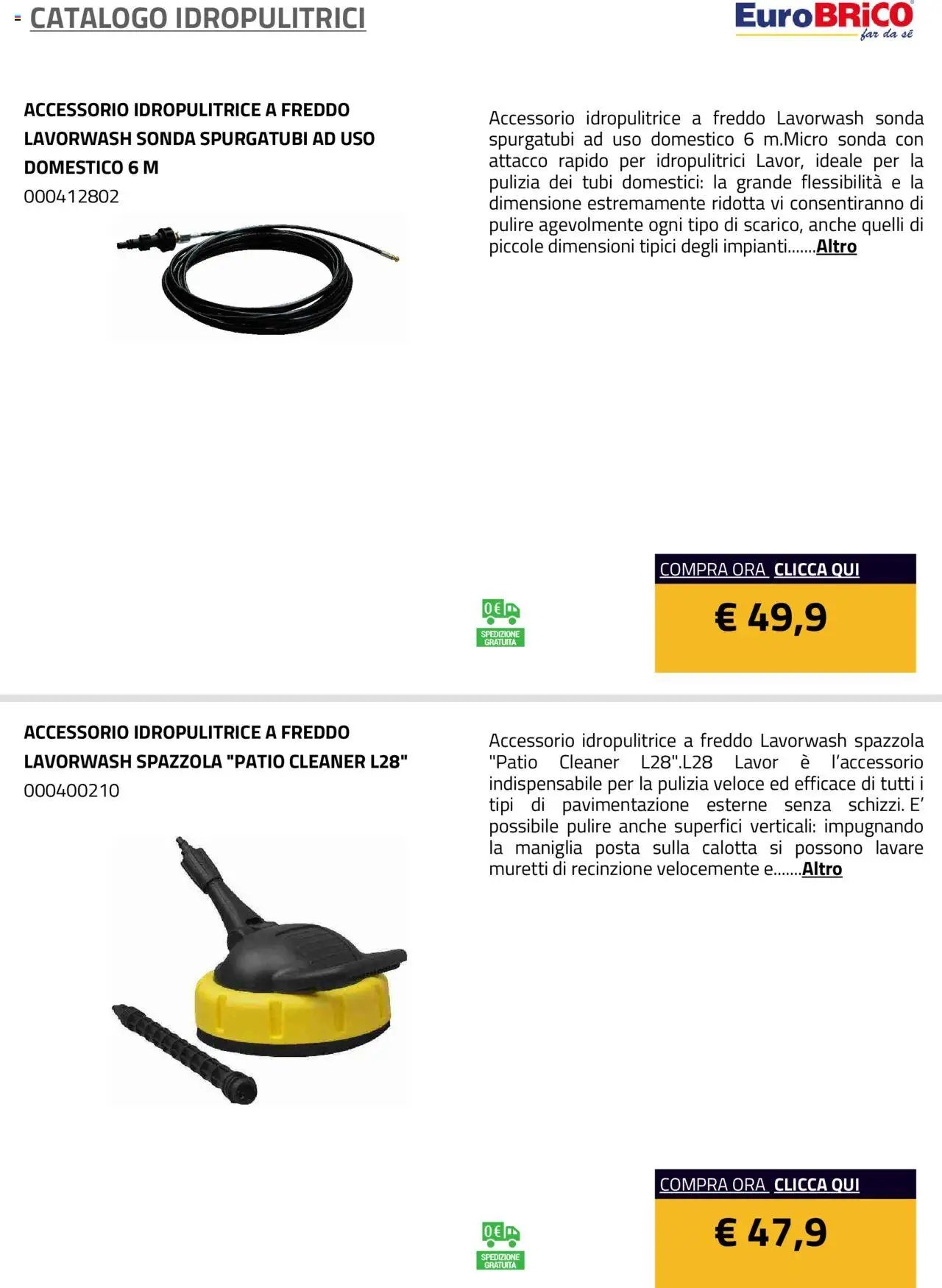 Eurobrico Idropulitrici catalogo
