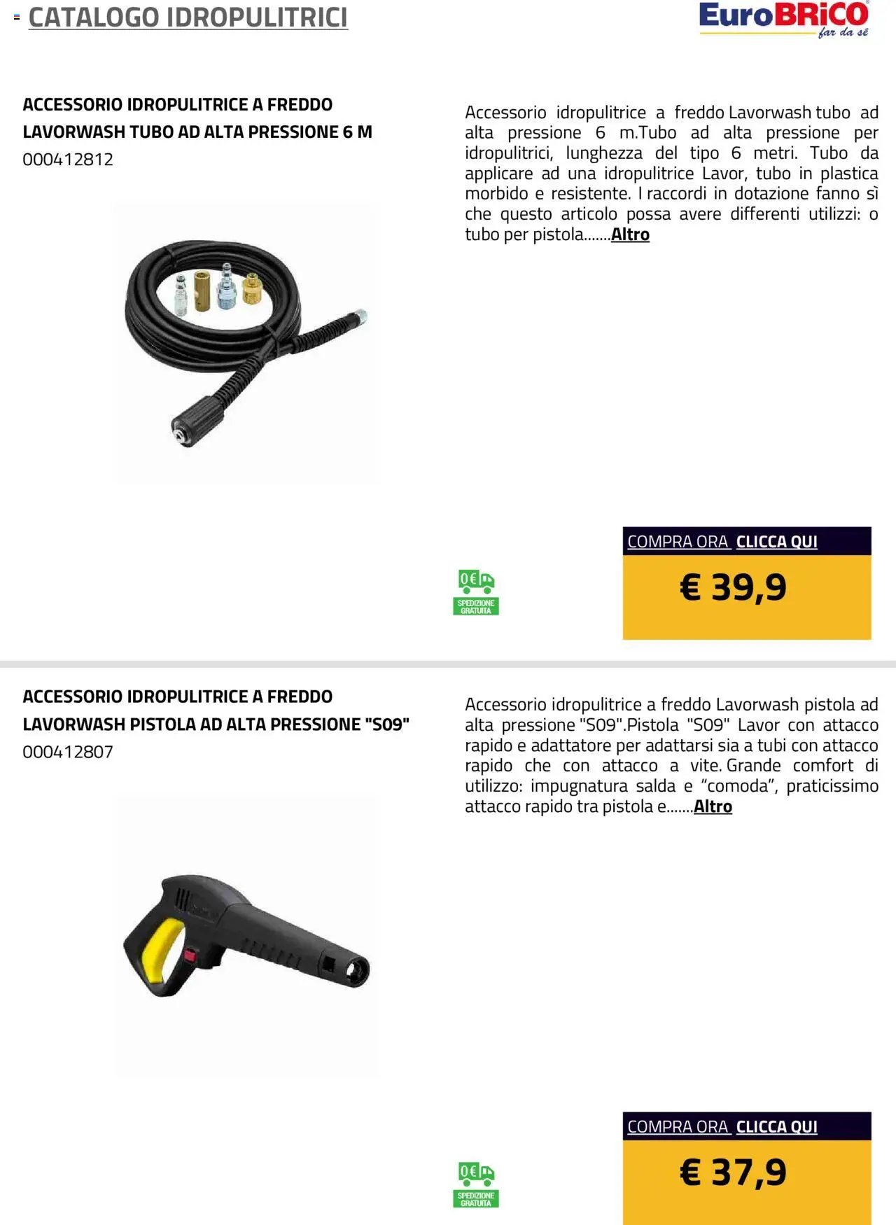 Eurobrico Idropulitrici catalogo