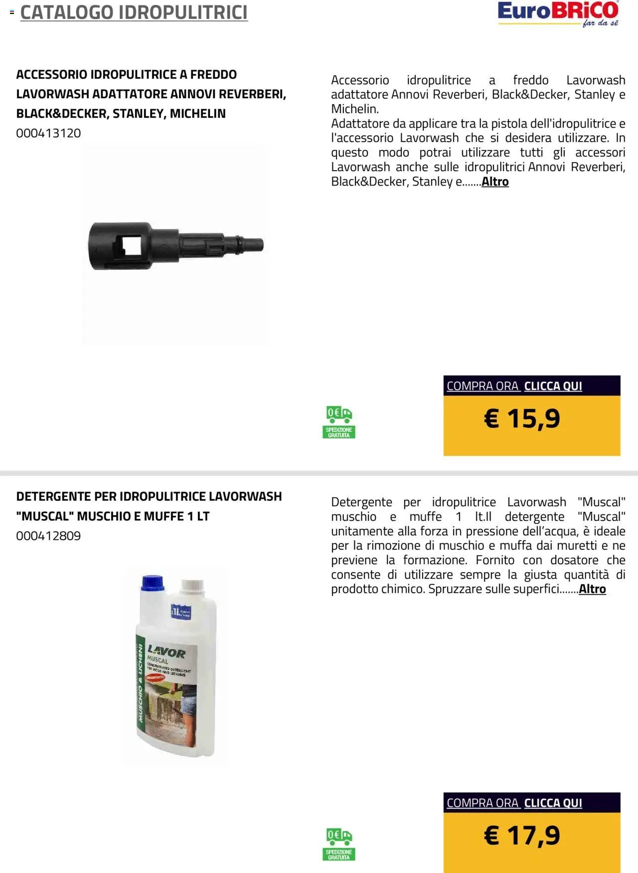 Eurobrico Idropulitrici catalogo