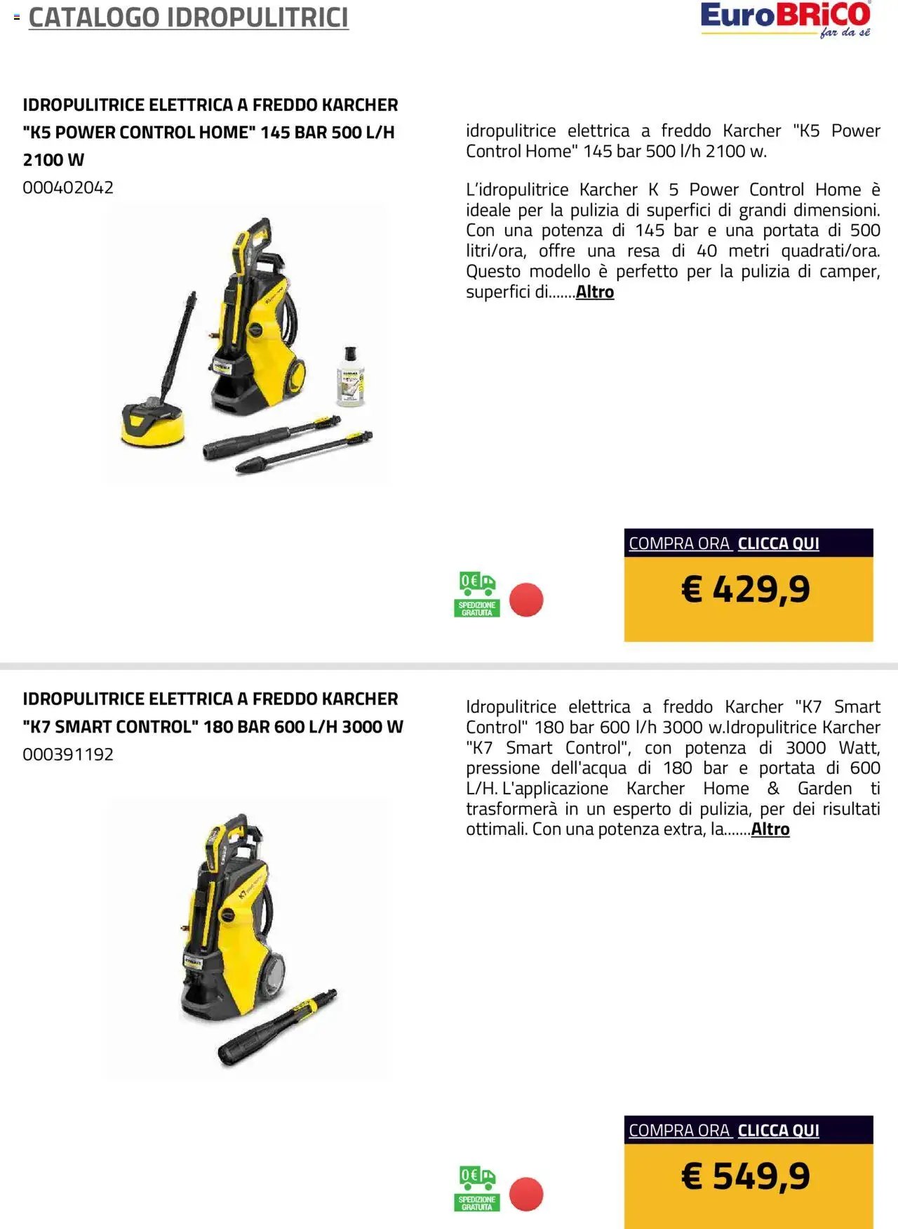 Eurobrico Idropulitrici catalogo