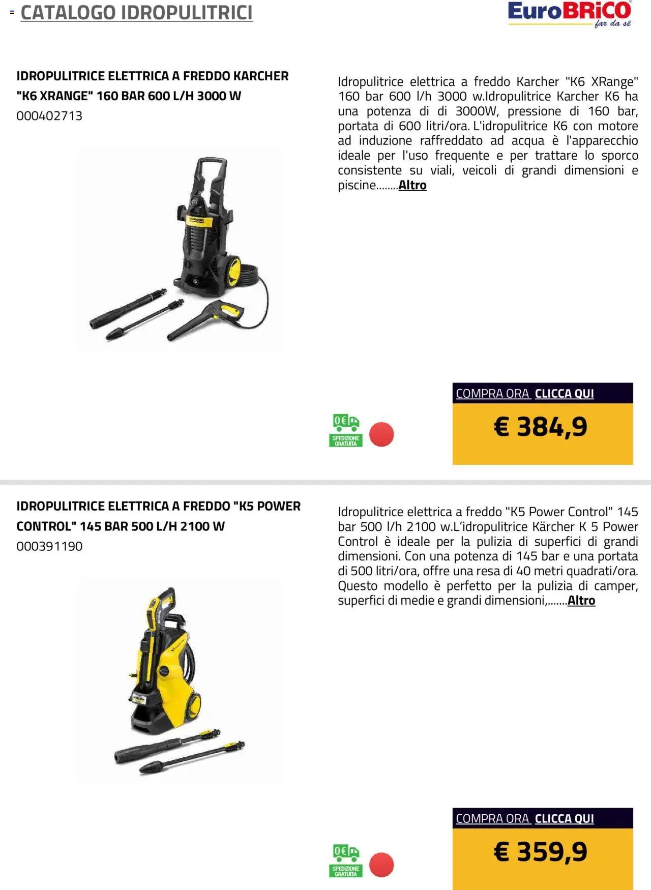 Eurobrico Idropulitrici catalogo