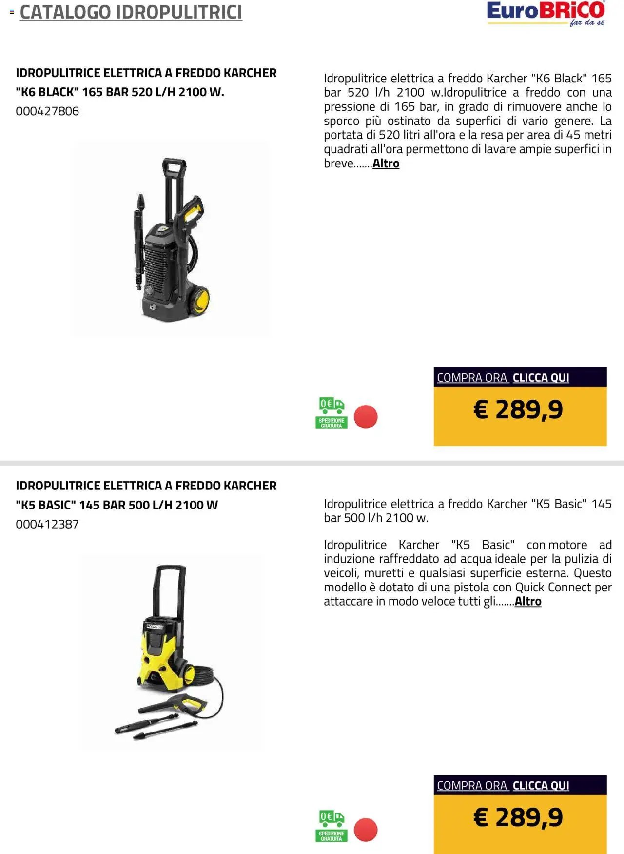 Eurobrico Idropulitrici catalogo