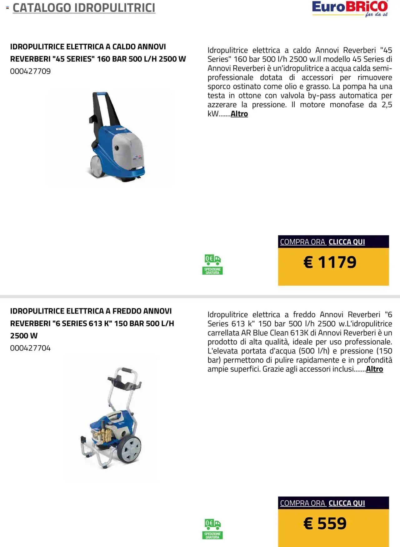 Eurobrico Idropulitrici catalogo