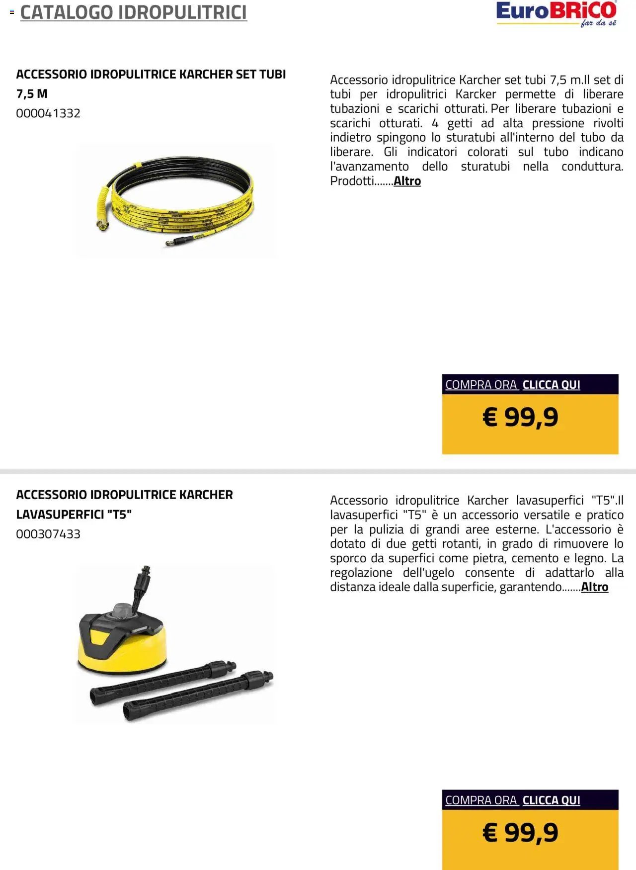 Eurobrico Idropulitrici catalogo