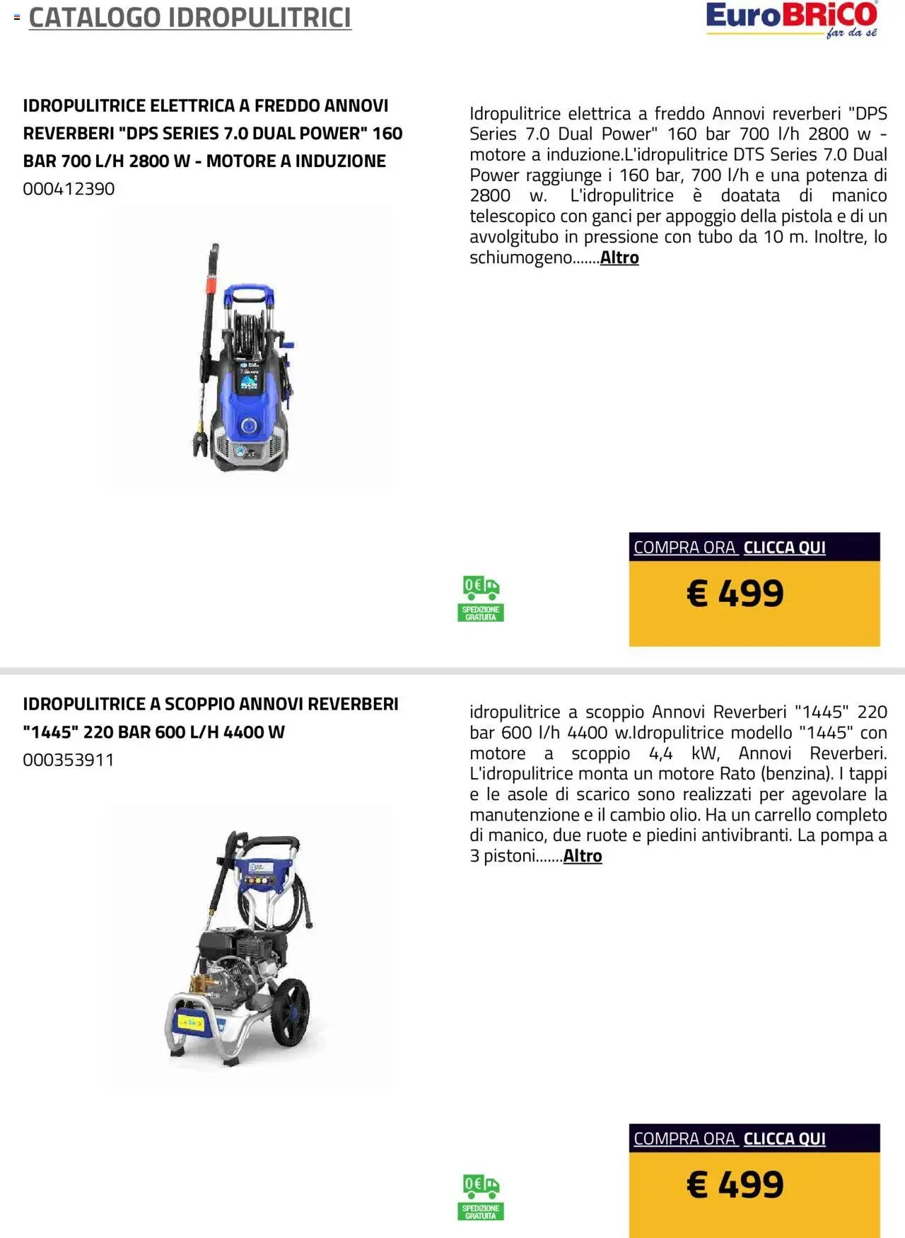 Eurobrico Idropulitrici catalogo