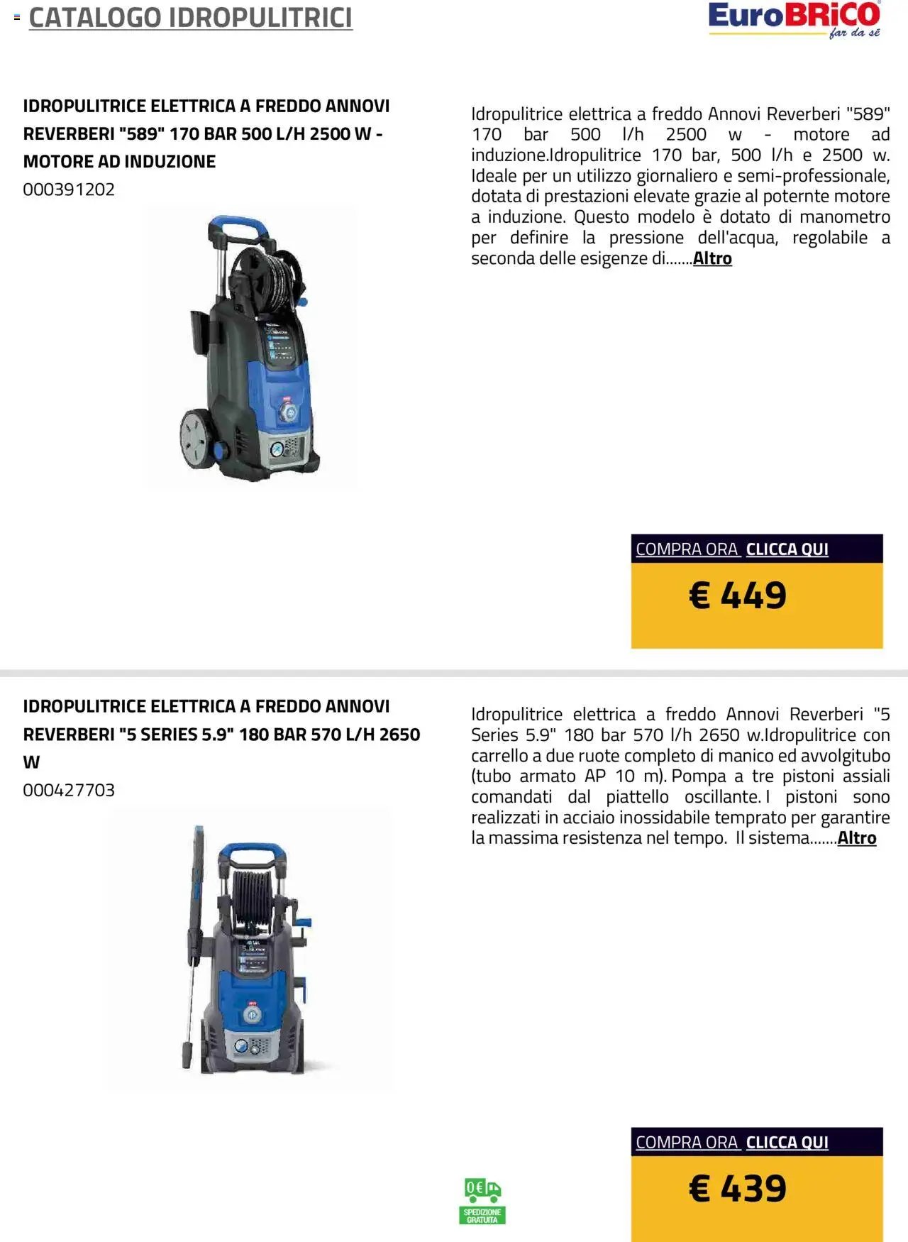 Eurobrico Idropulitrici catalogo