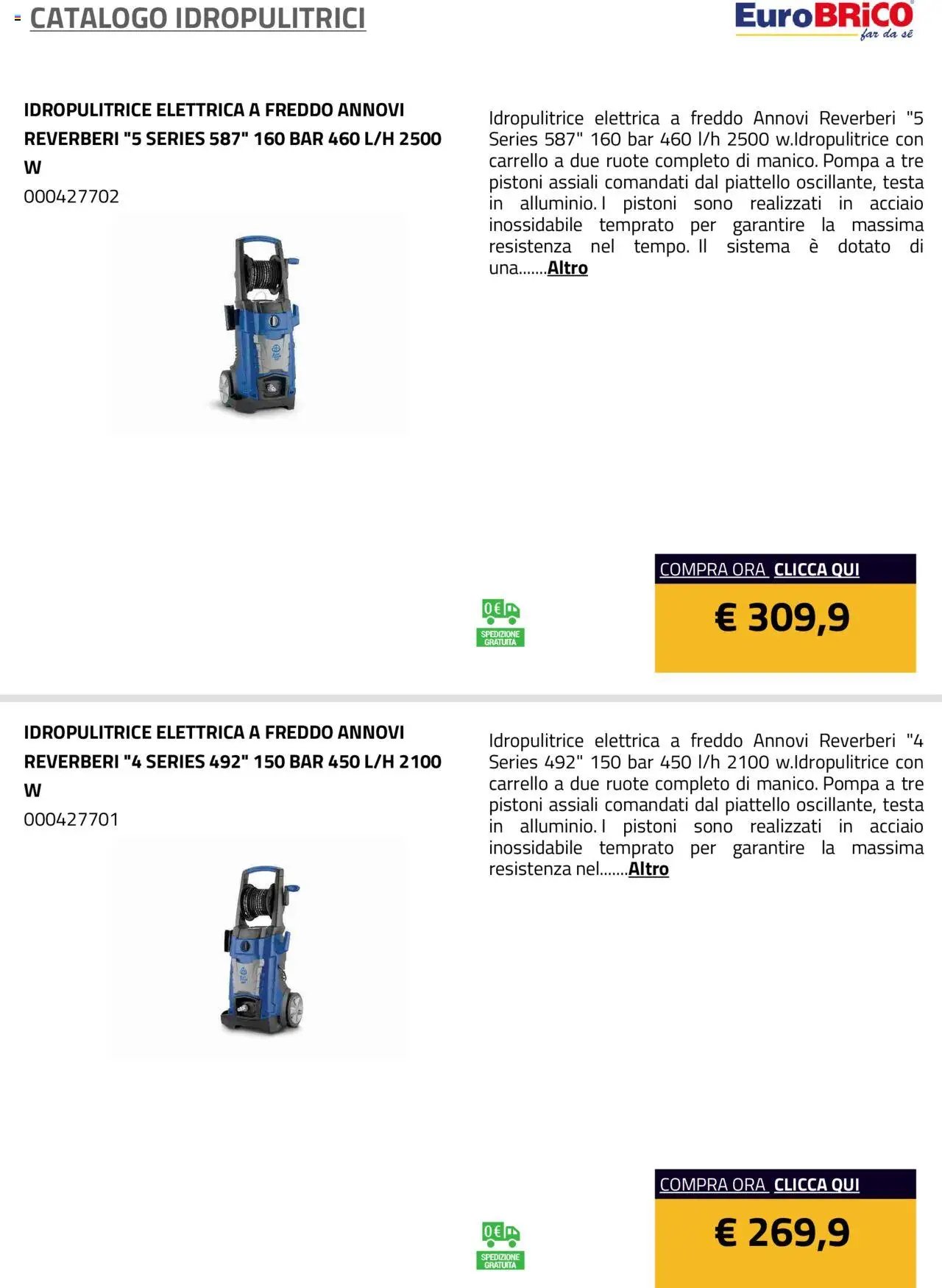 Eurobrico Idropulitrici catalogo
