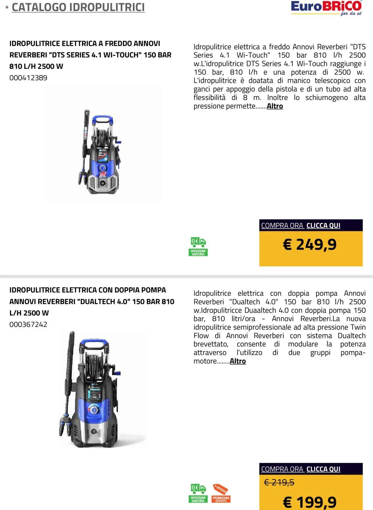 Eurobrico Idropulitrici catalogo