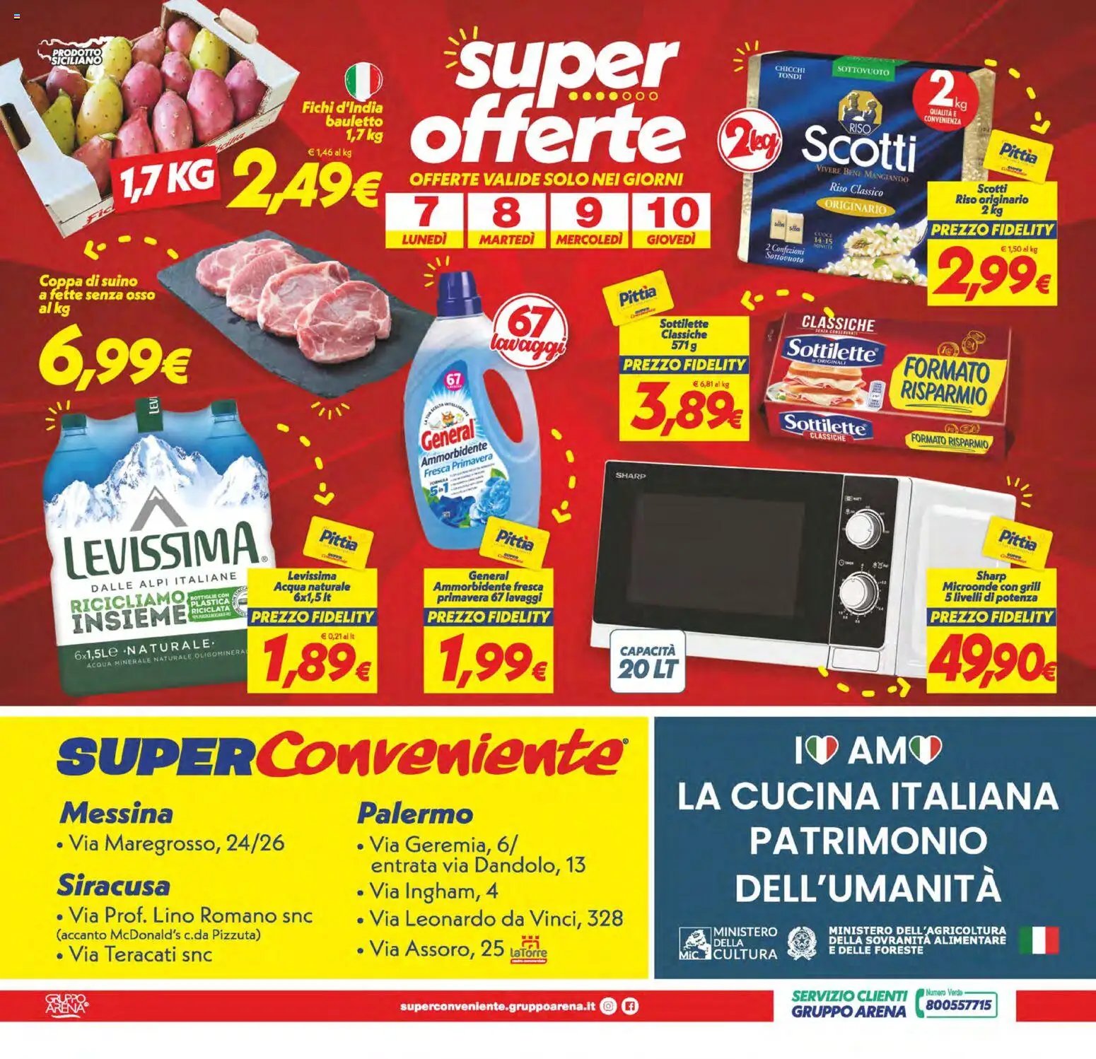 SuperConveniente volantino Messina, Siracusa, Palermo