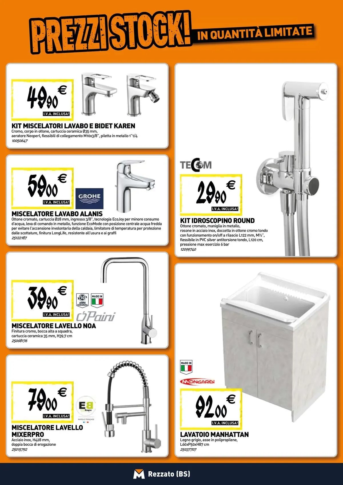 TECNOMAT - Straordinari prezzi stock!