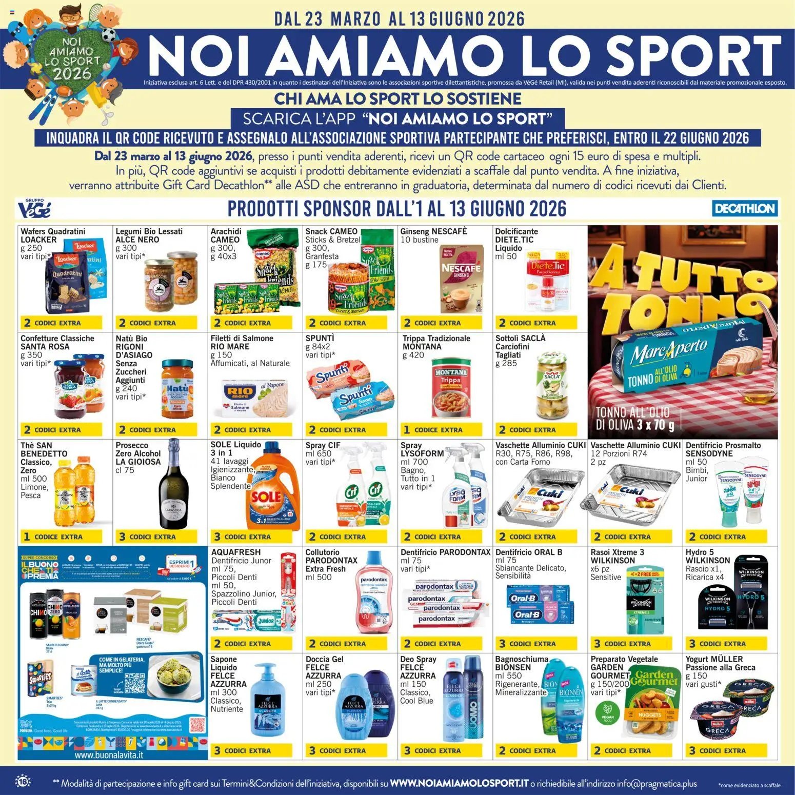 Paghi Poco volantino Noi Amiamo Lo Sport