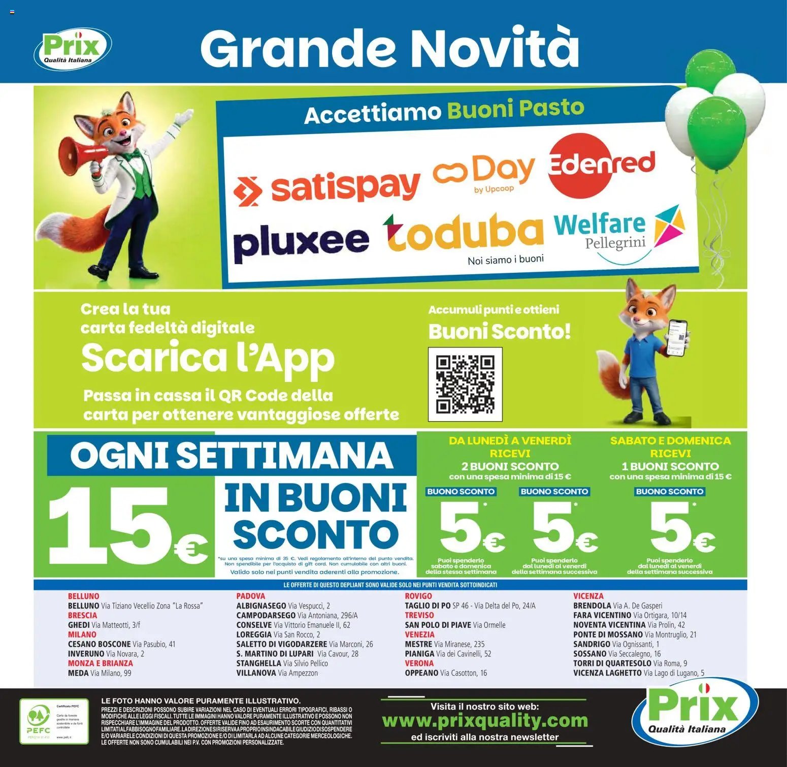 Prix volantino Ghedi