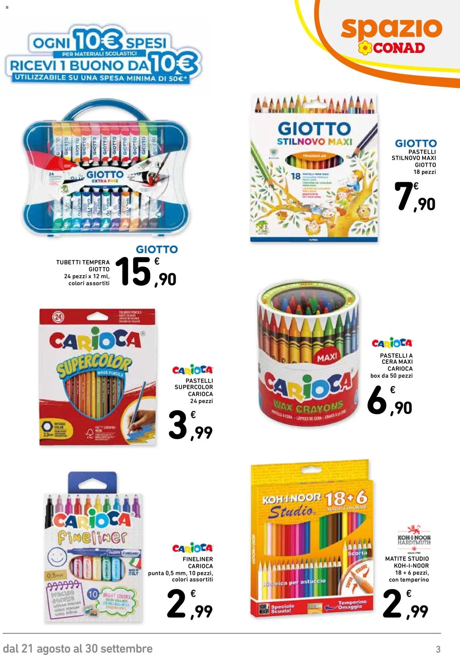 Spazio Conad volantino Scuola 2026