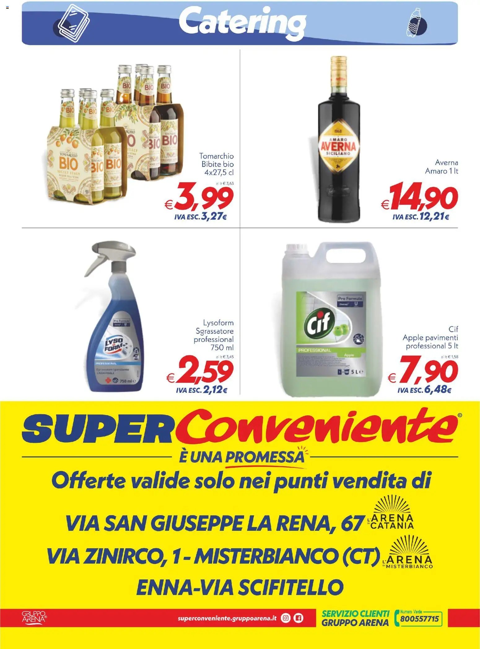 SuperConveniente volantino Catering Enna, Misterbianco